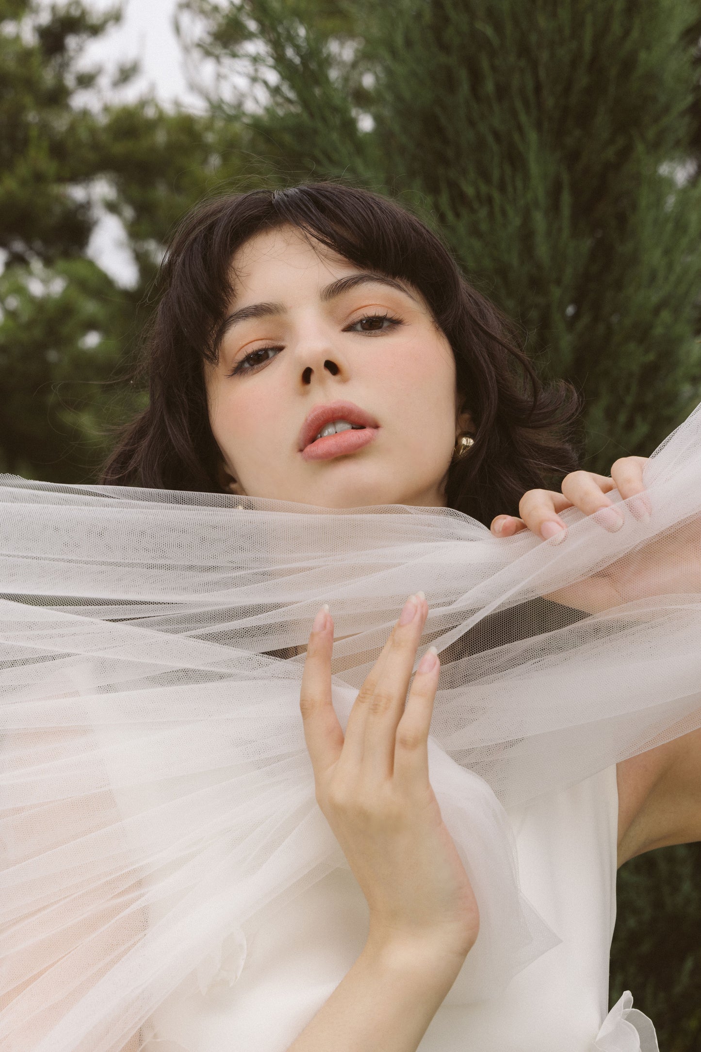 Boho Wedding Dress with Handmade Flower
