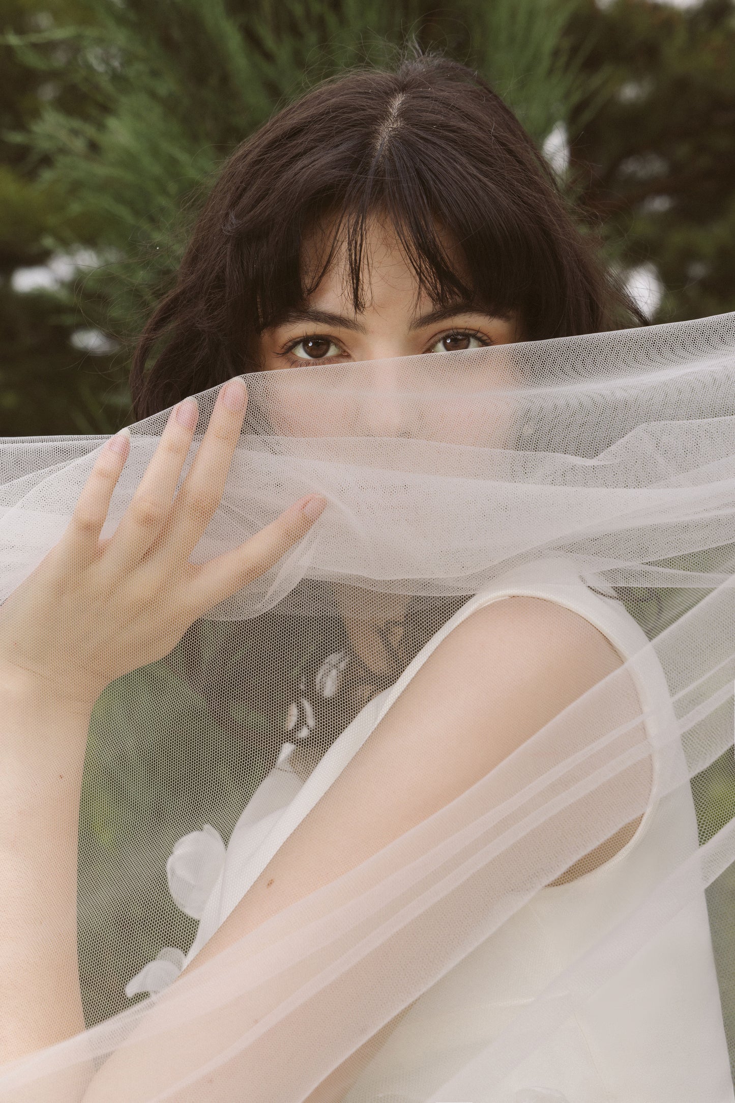 Boho Wedding Dress with Handmade Flower