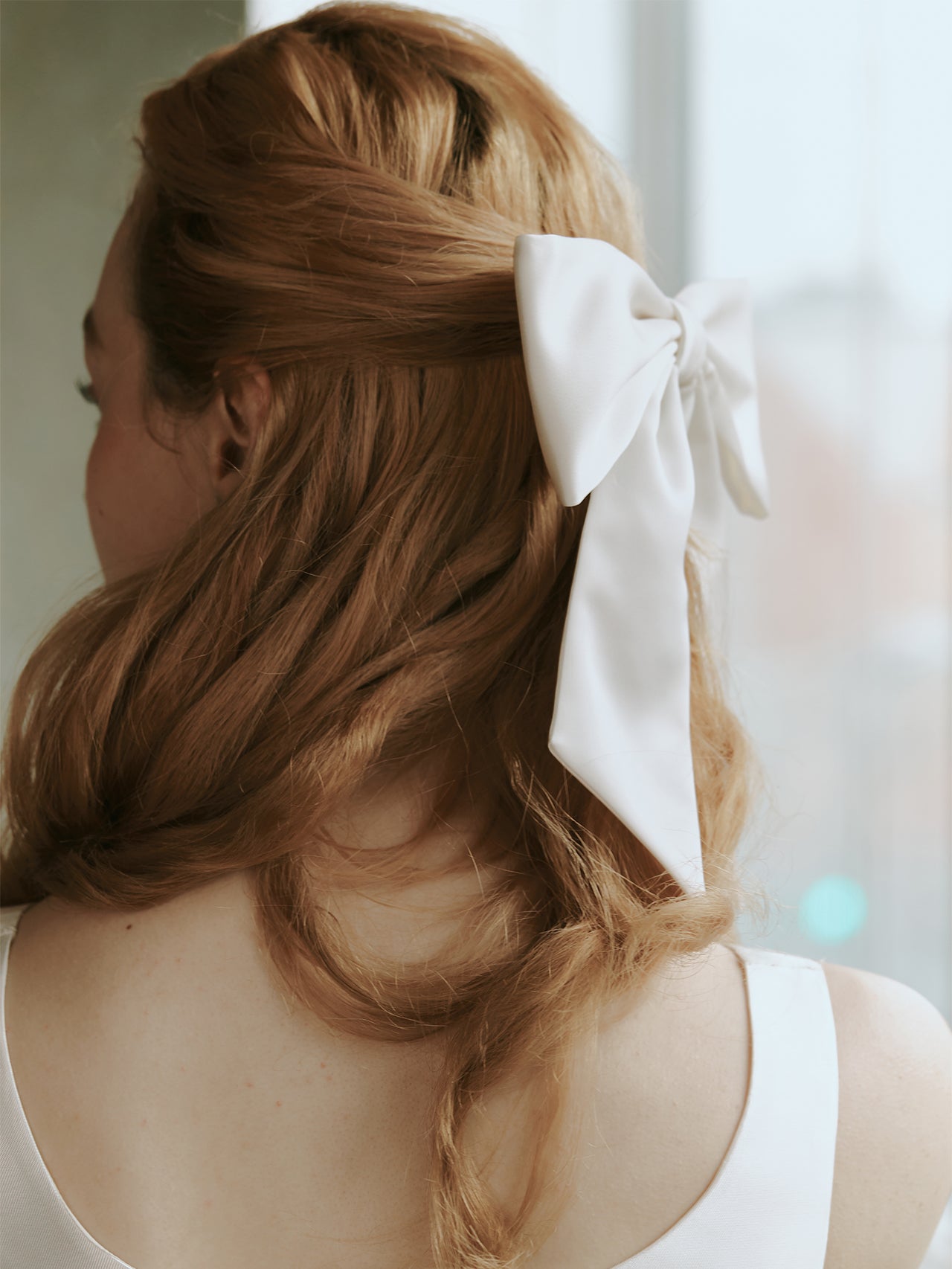 Silky Satin Oversized Bridal Bow