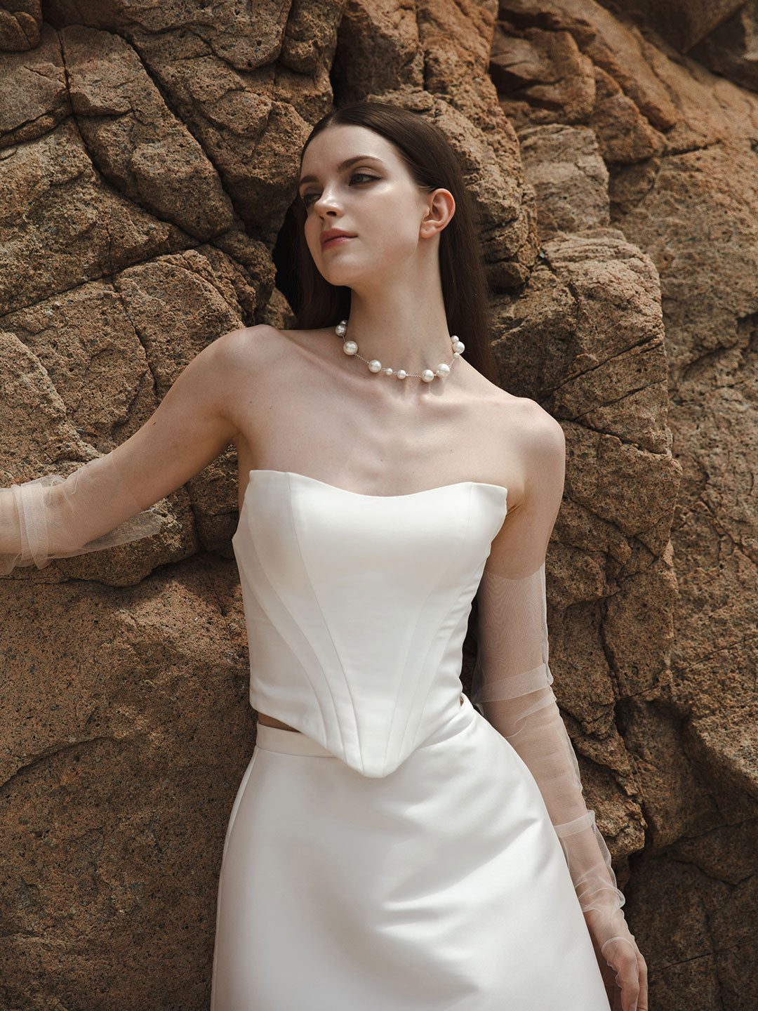 Corset Mini Skirt Wedding Dress