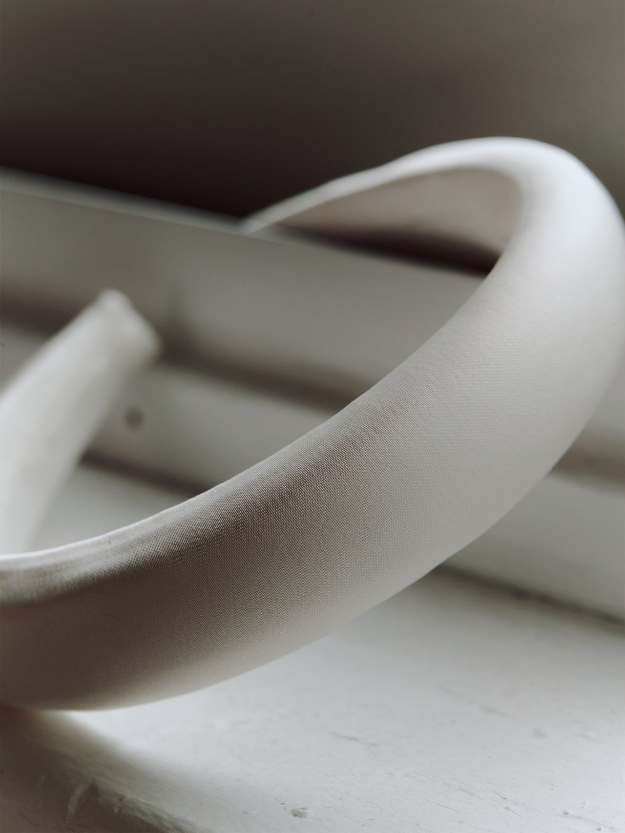 Modest Satin Ivory Headband for Bride