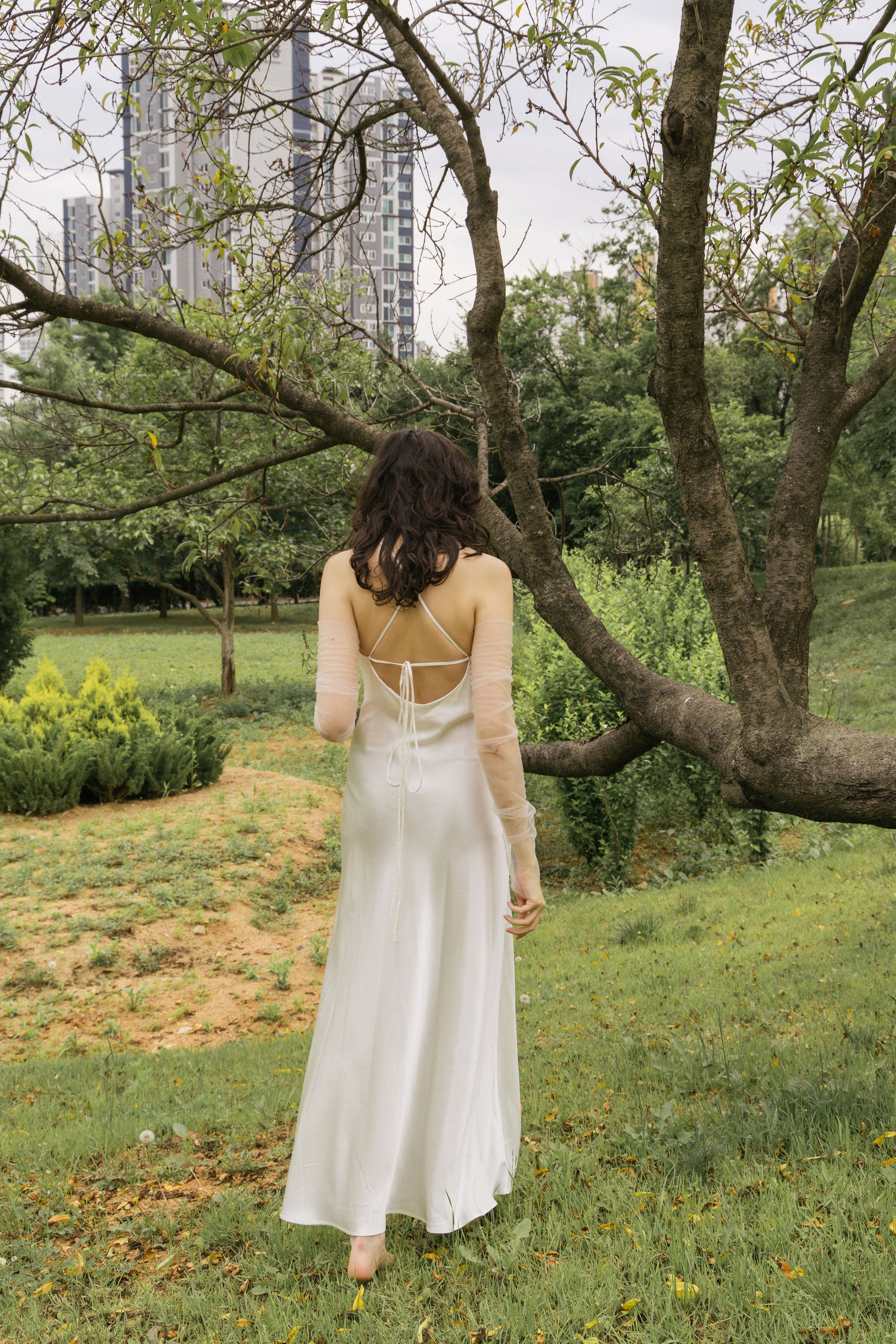 Minimalist Silk Wedding Dress