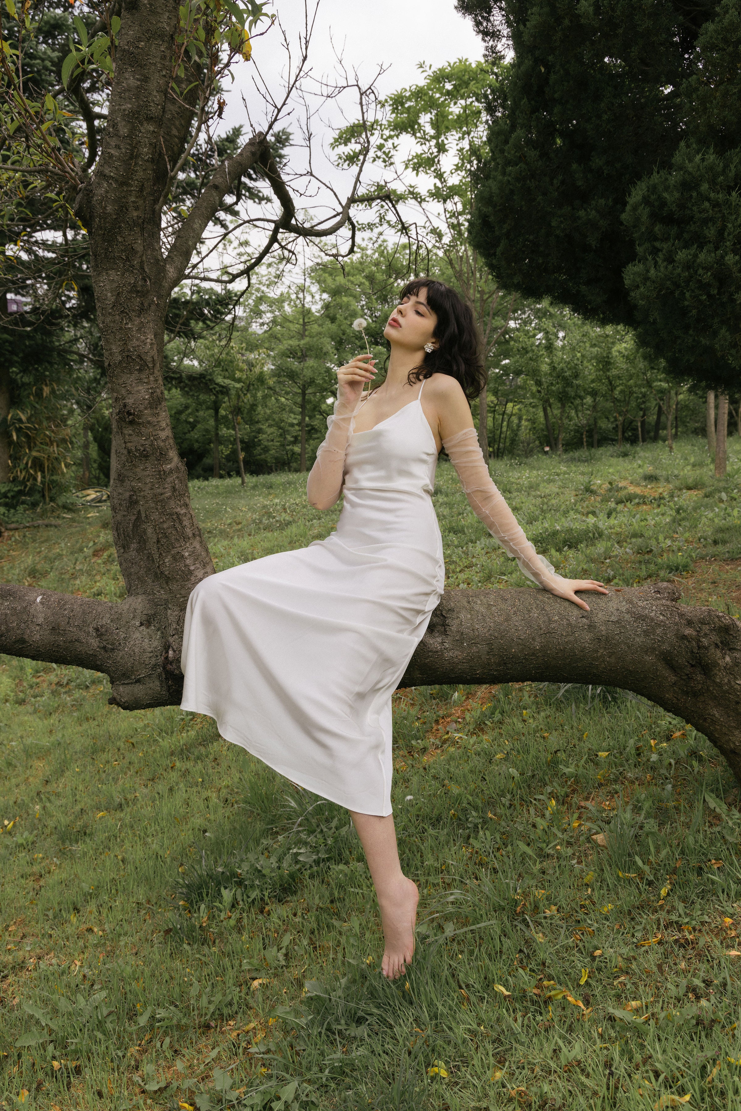 Minimalist Silk Wedding Dress