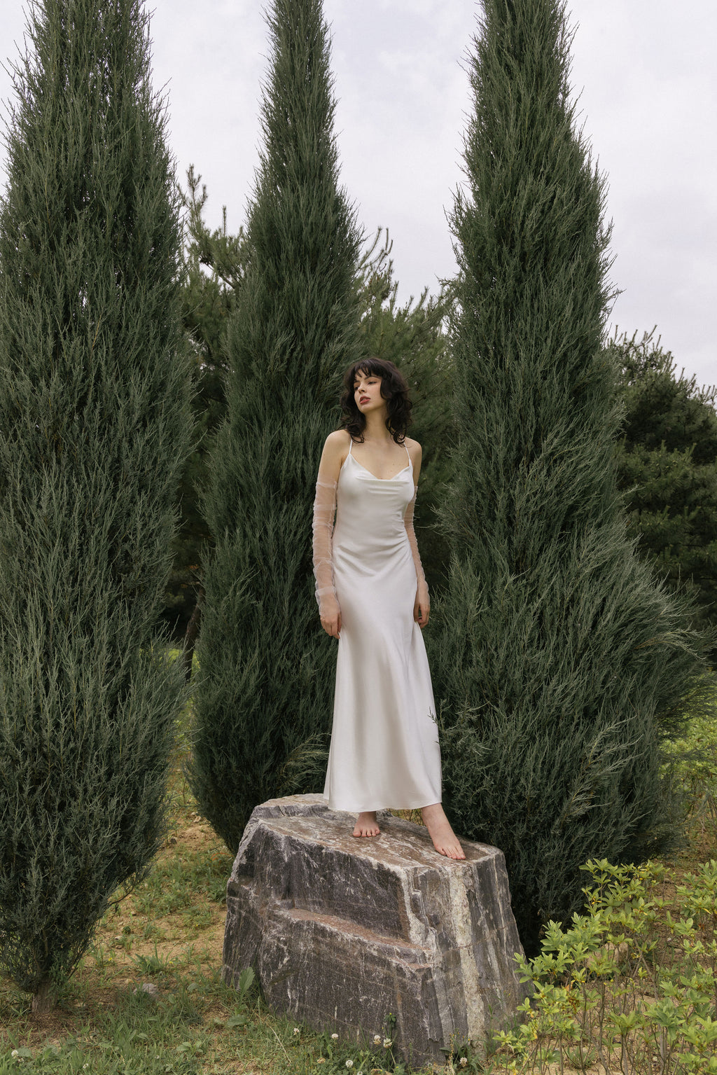 Minimalist Silk Wedding Dress