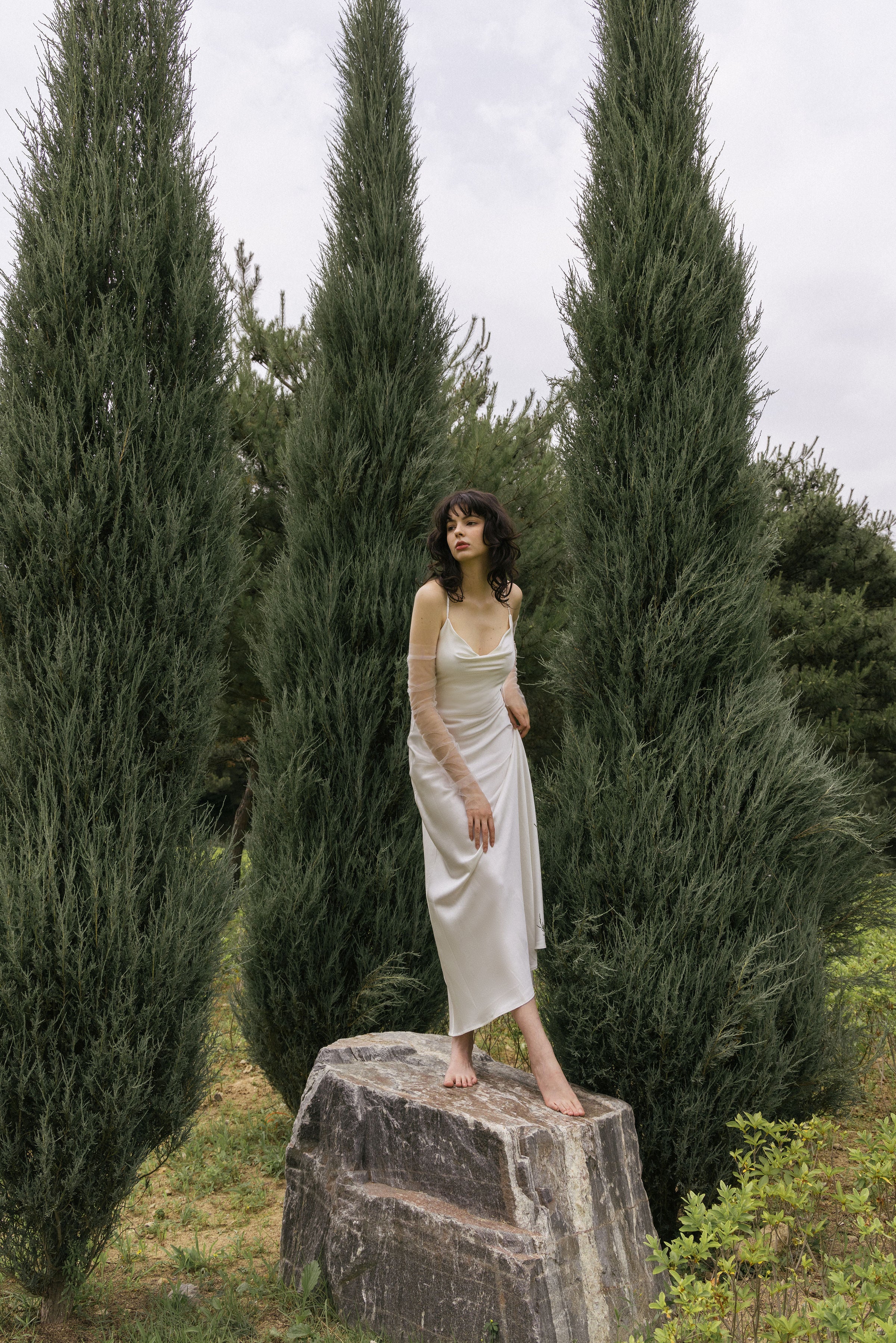 Minimalist Silk Wedding Dress