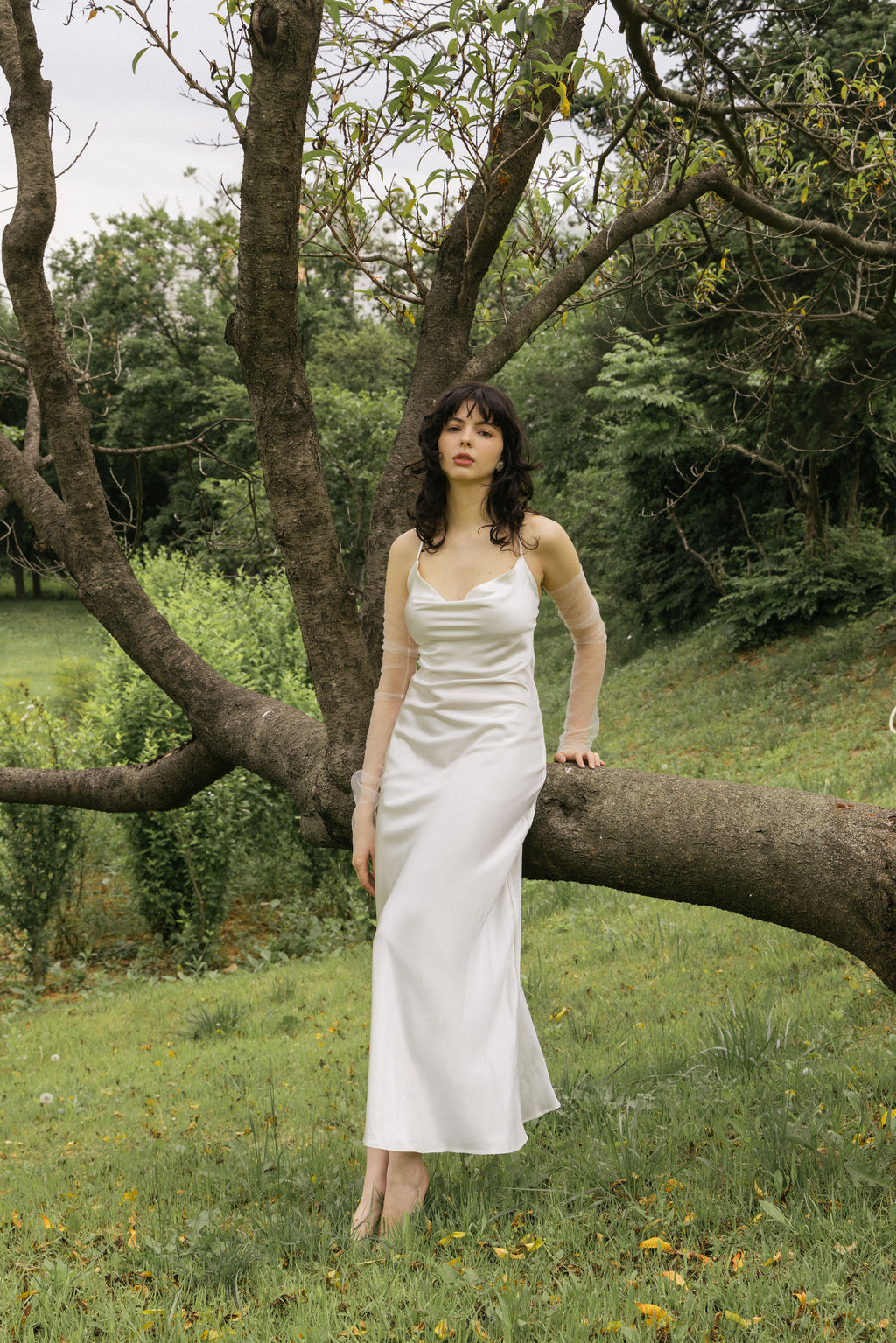 Minimalist Silk Wedding Dress