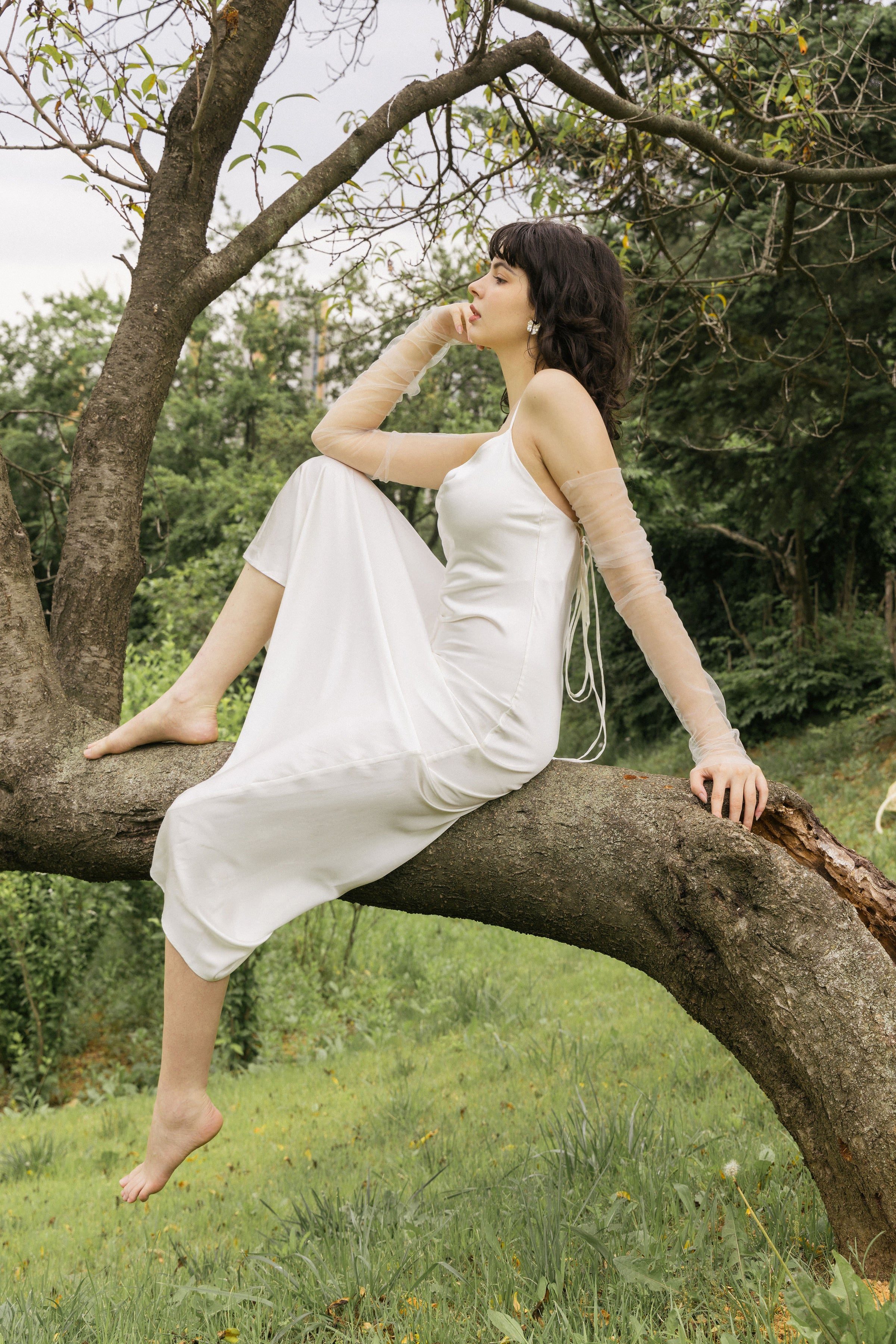 Minimalist Silk Wedding Dress
