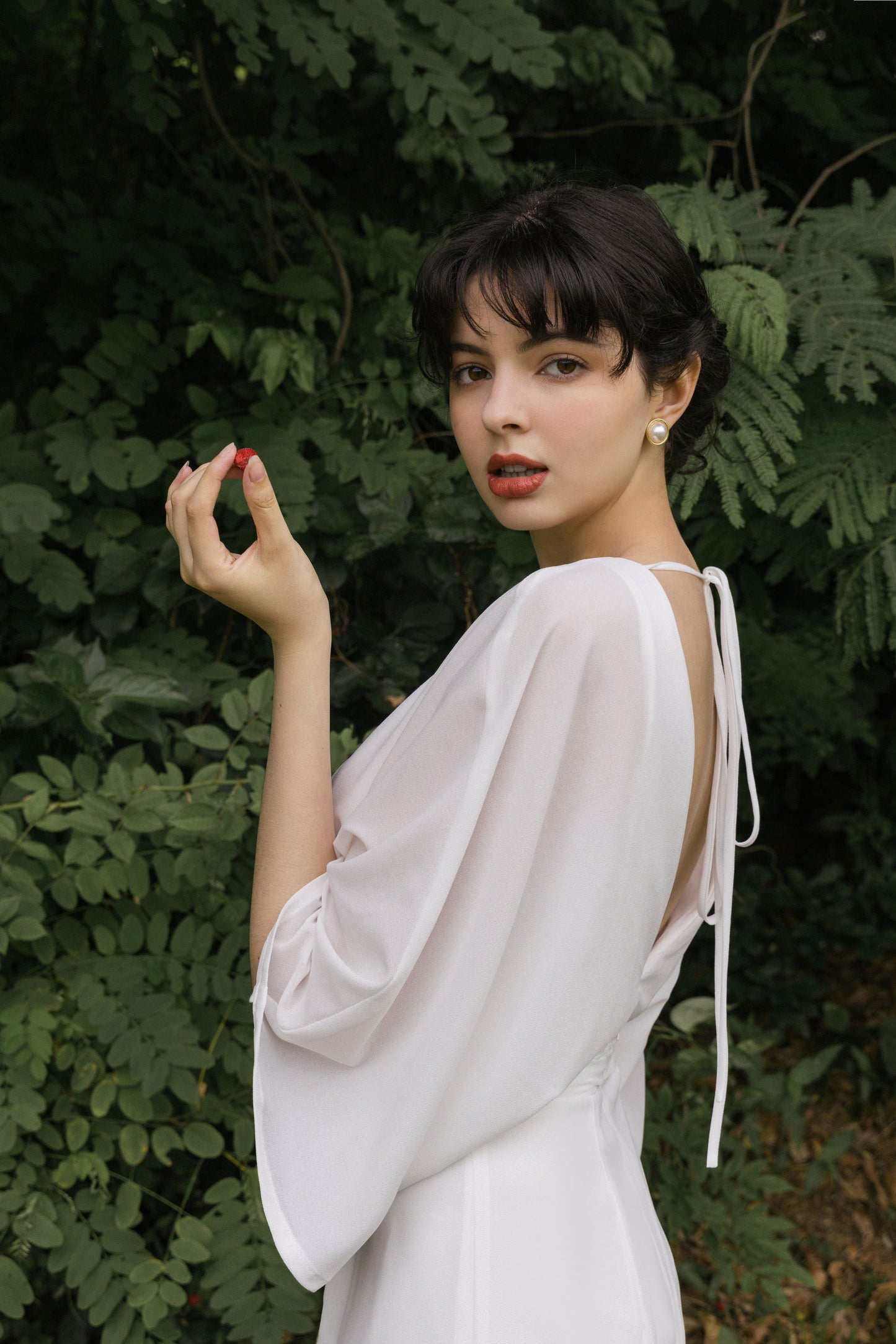 White V-neckline Jumpsuit