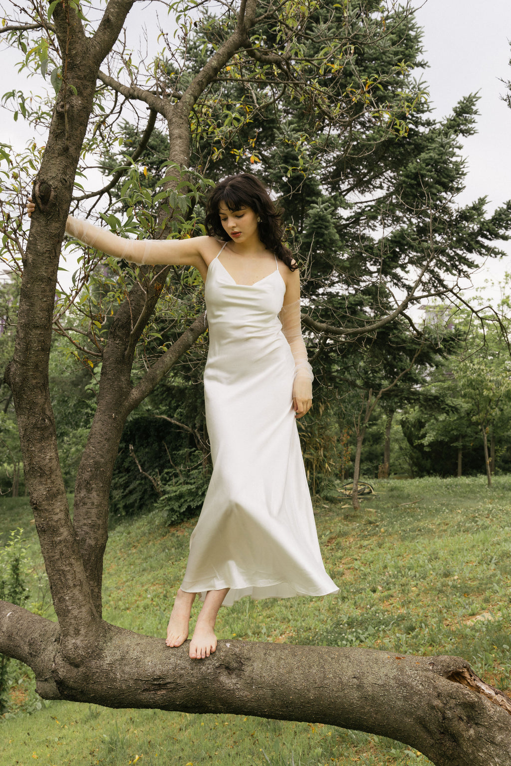 Minimalist Silk Wedding Dress