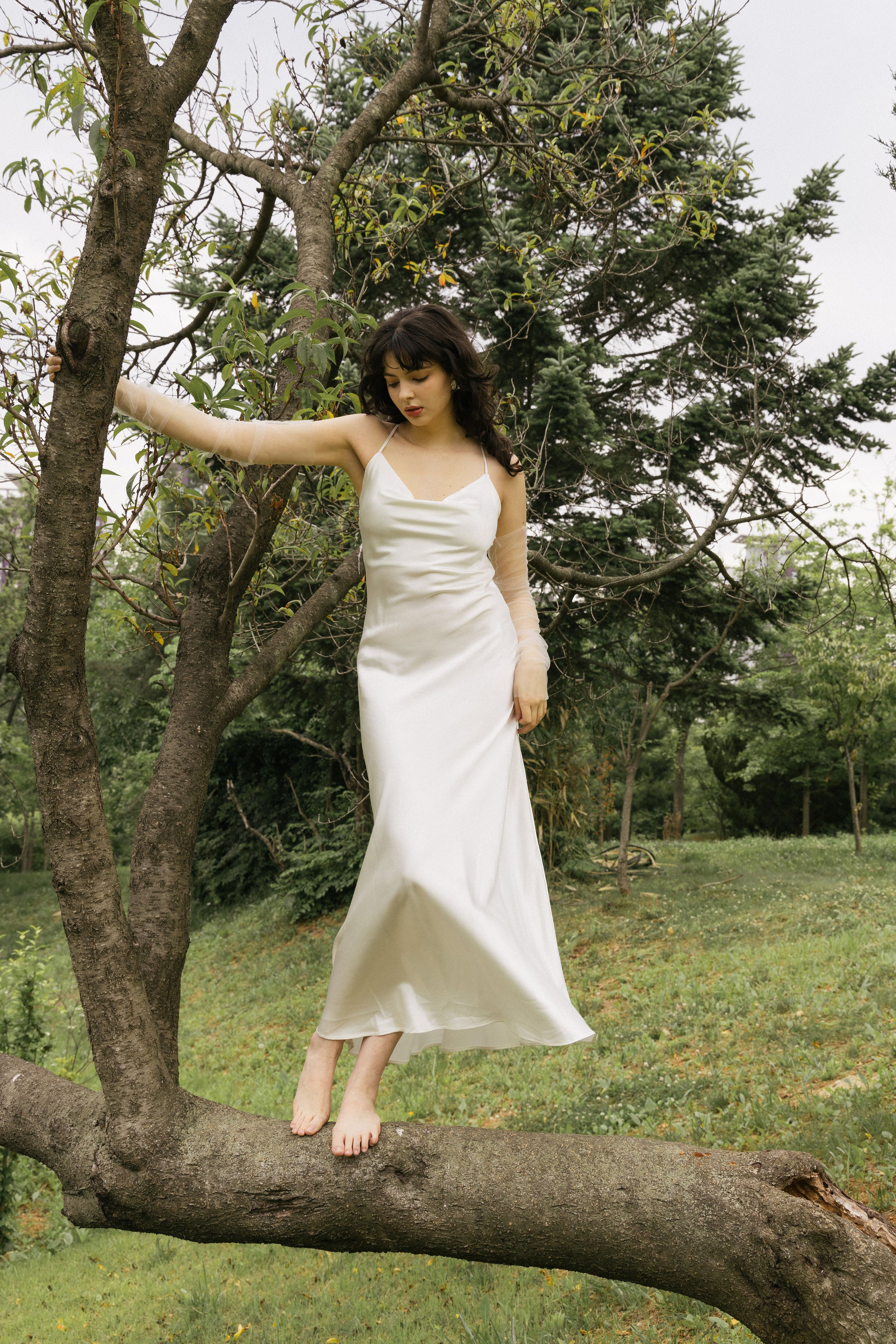Minimalist Silk Wedding Dress