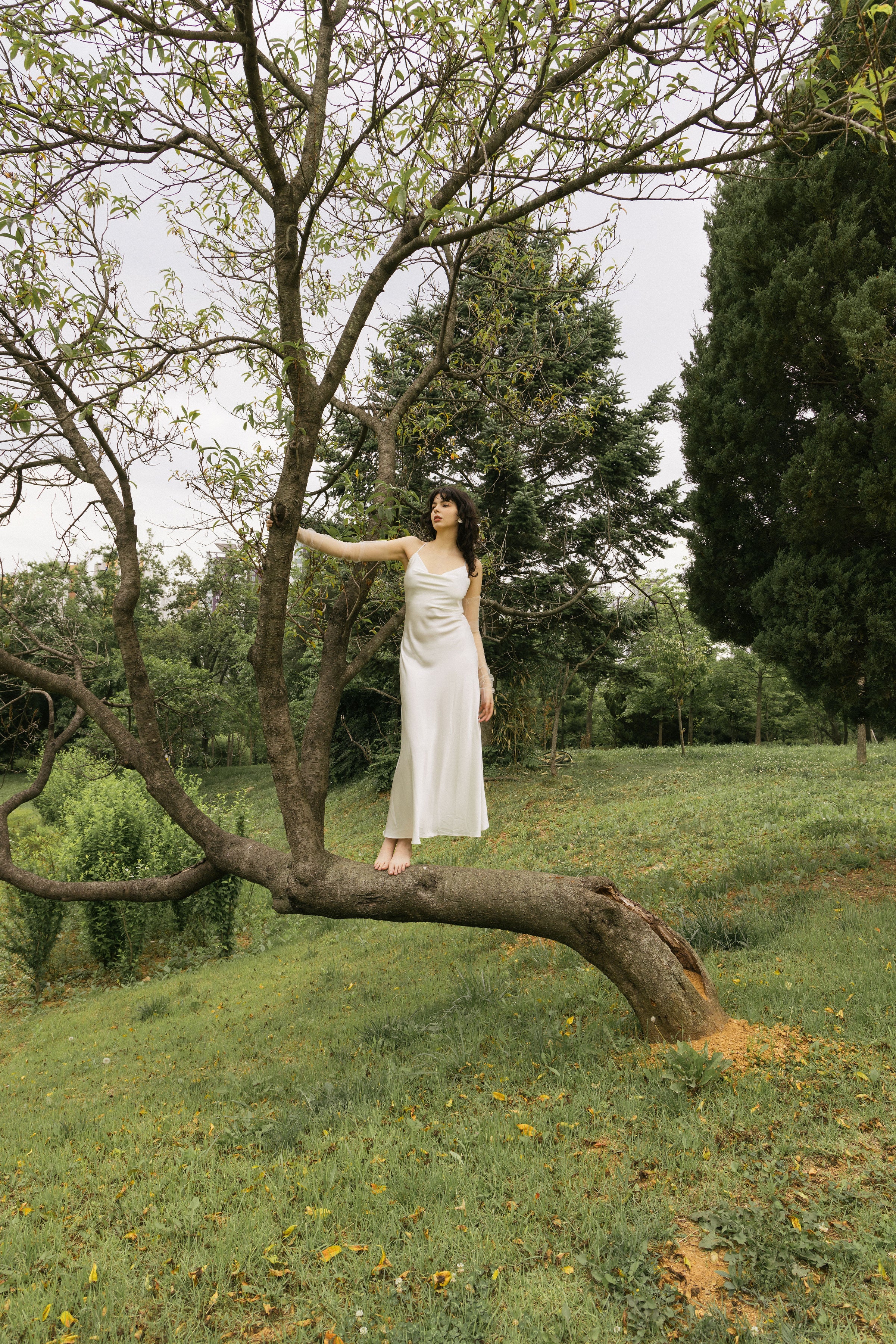 Minimalist Silk Wedding Dress