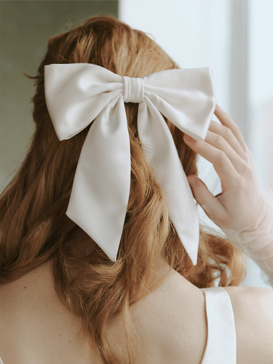 Silky Satin Oversized Bridal Bow