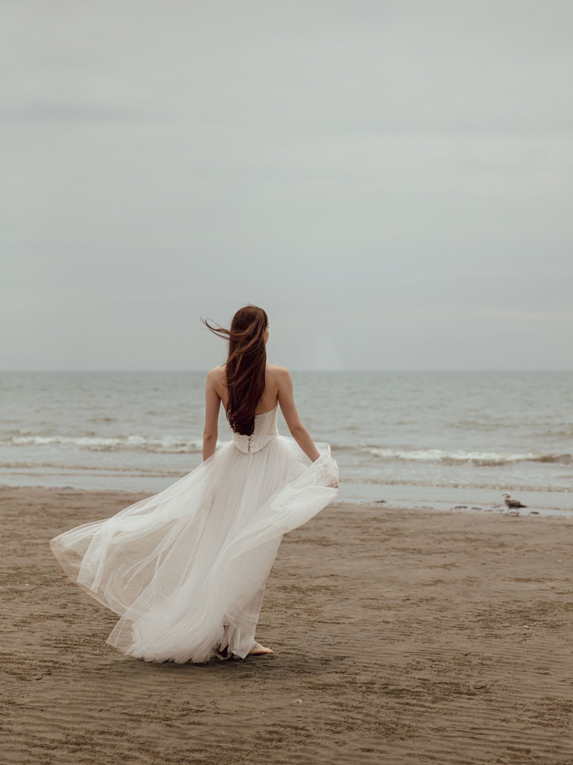 Tulle Skirt Two Piece Set - Corset Wedding Dress