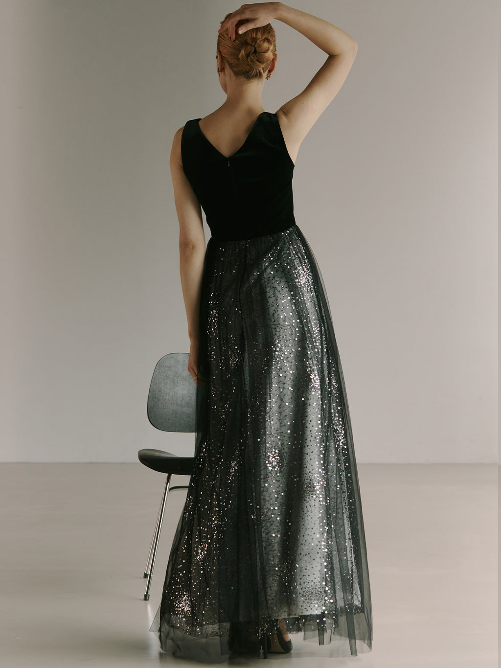 Minimalist Black Couture Dress