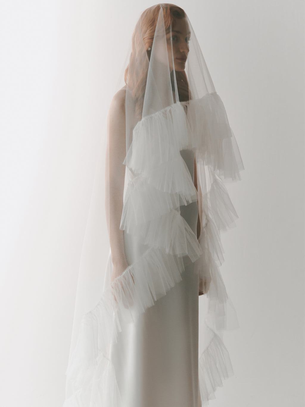 Ruffle Edge Bridal Veil