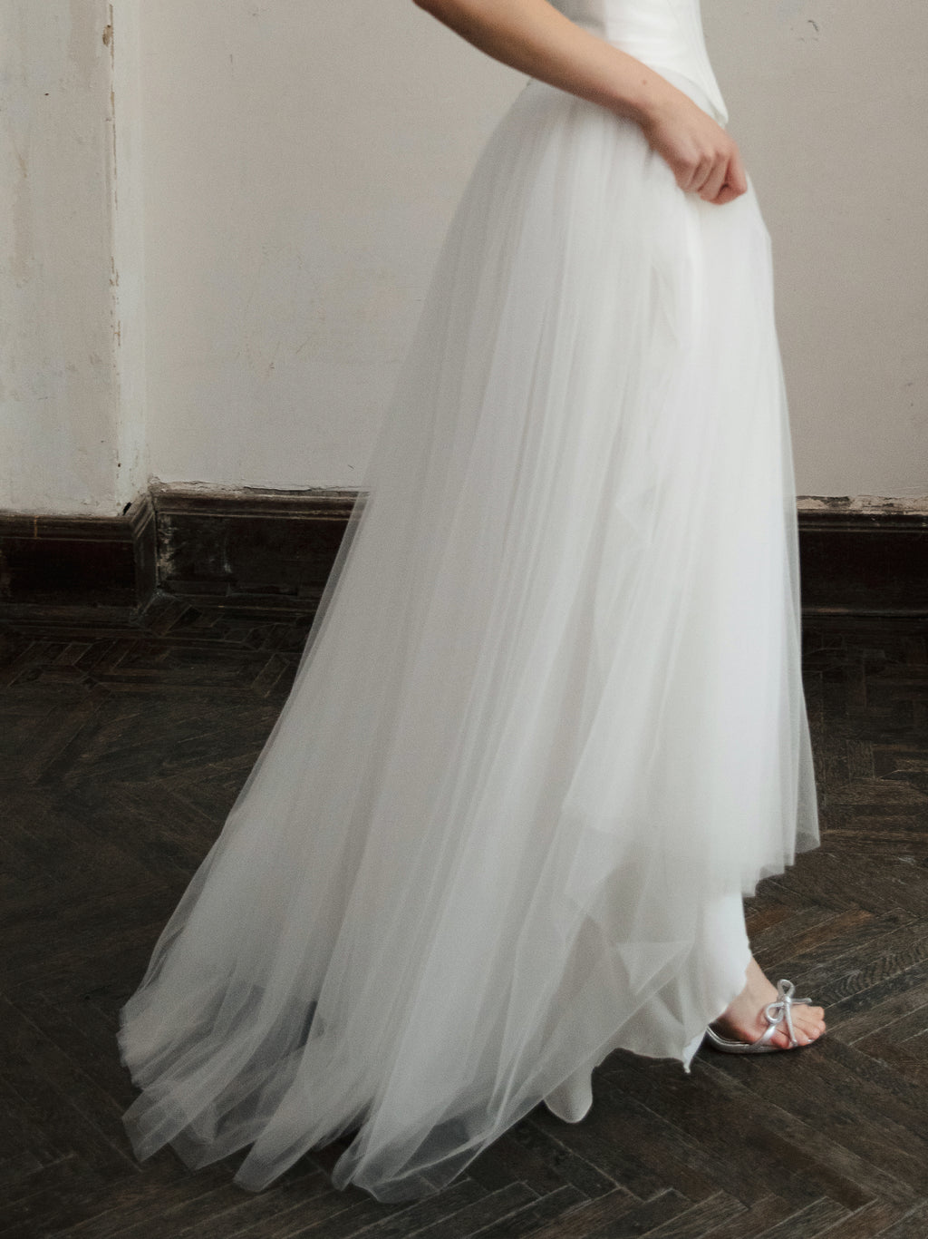 Tulle Skirt Two Piece Set - Corset Wedding Dress