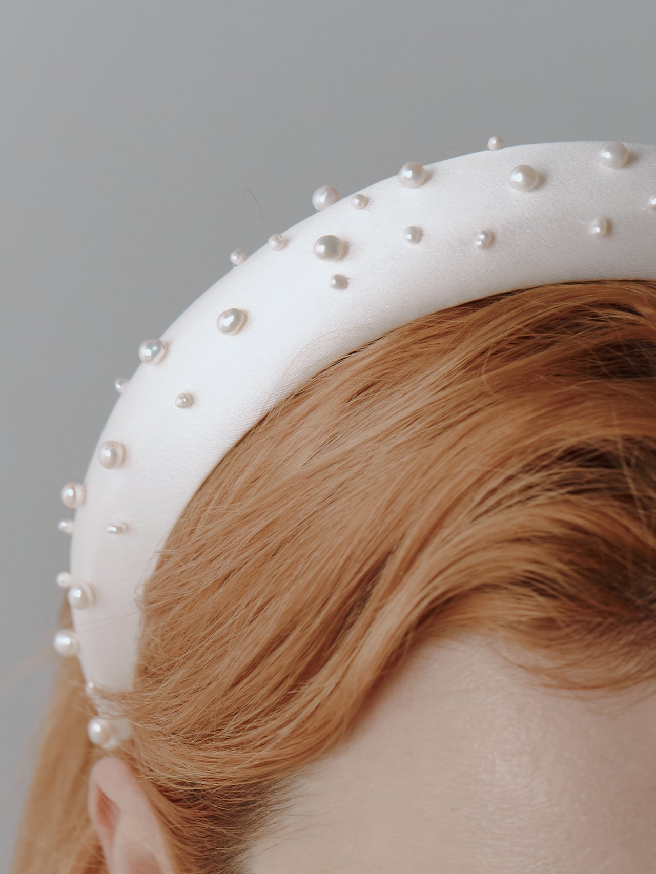 Freshwater Pearl Satin Bridal Headband