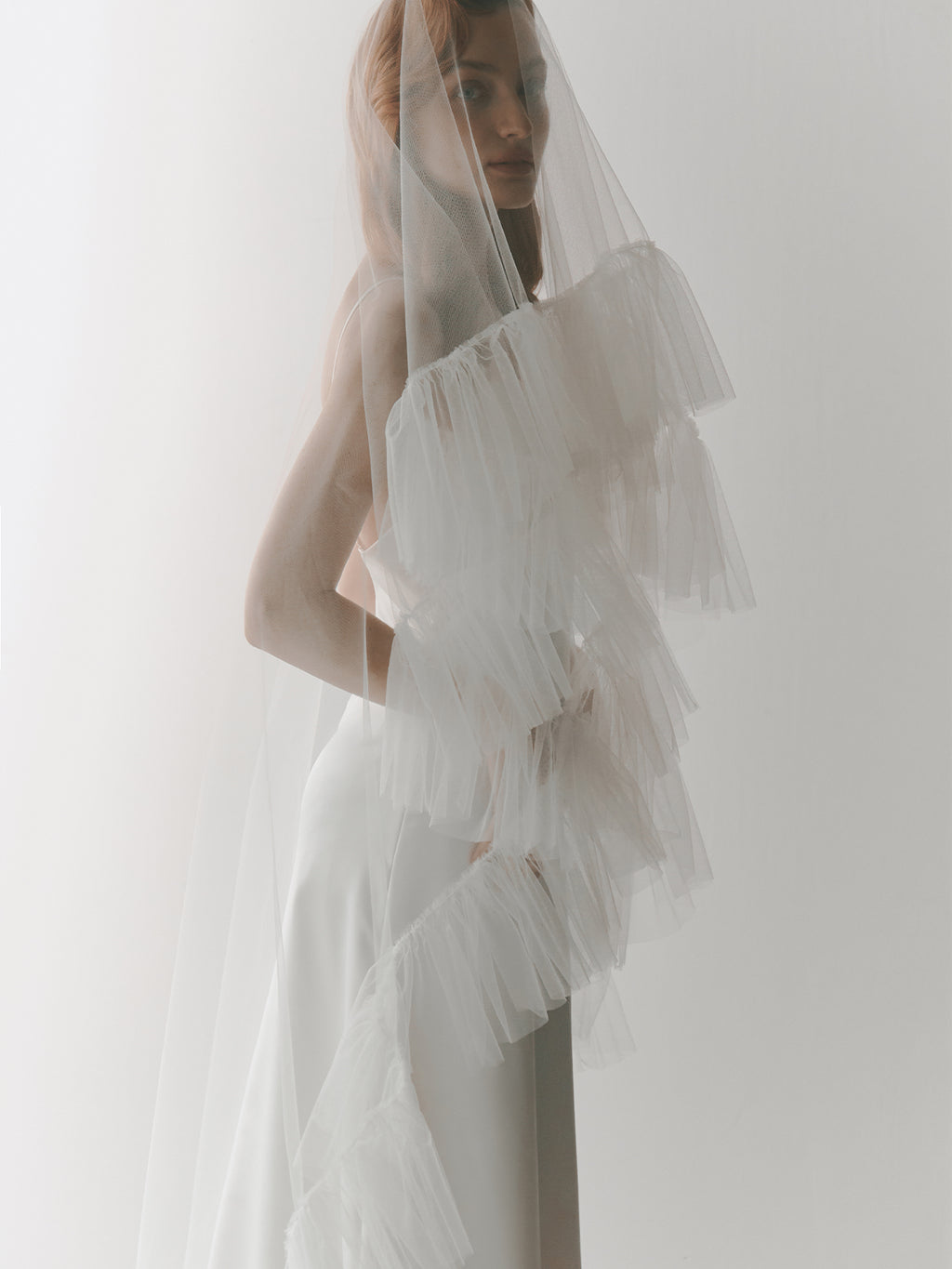Ruffle Edge Bridal Veil
