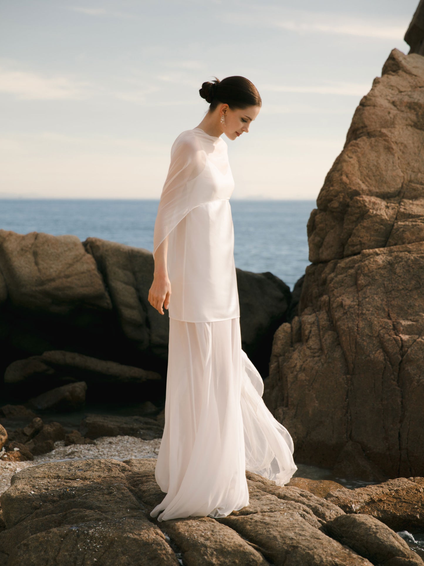 Silk Bridal Cape Veil - Wedding Dress Topper