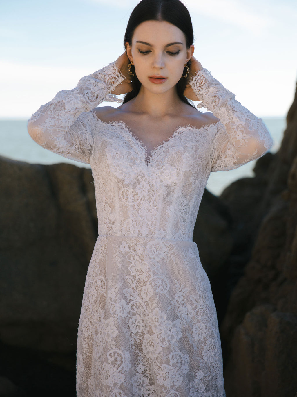 Lace Mini Wedding Dress - Bridal After Party Dress