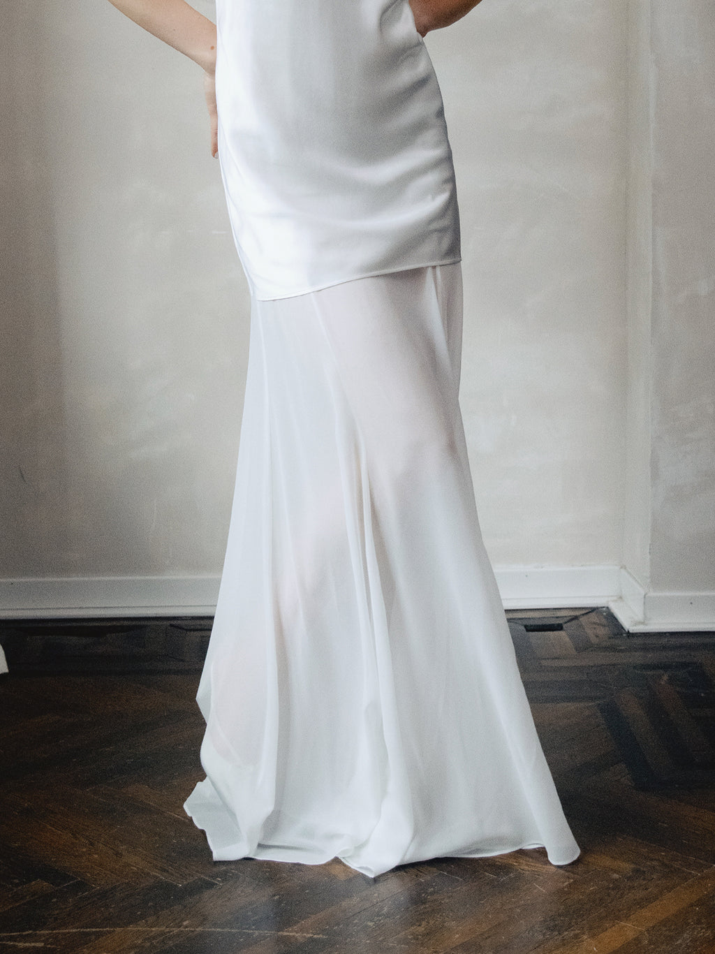 Asetete Satin Slip Wedding Dress