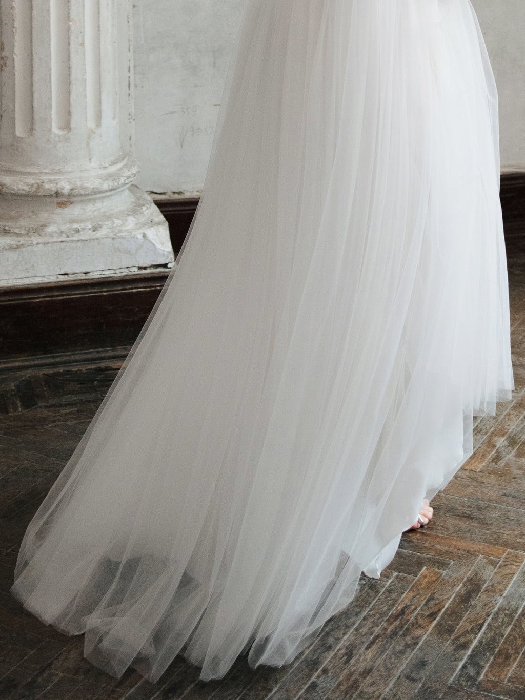 Tulle Skirt Two Piece Set - Corset Wedding Dress