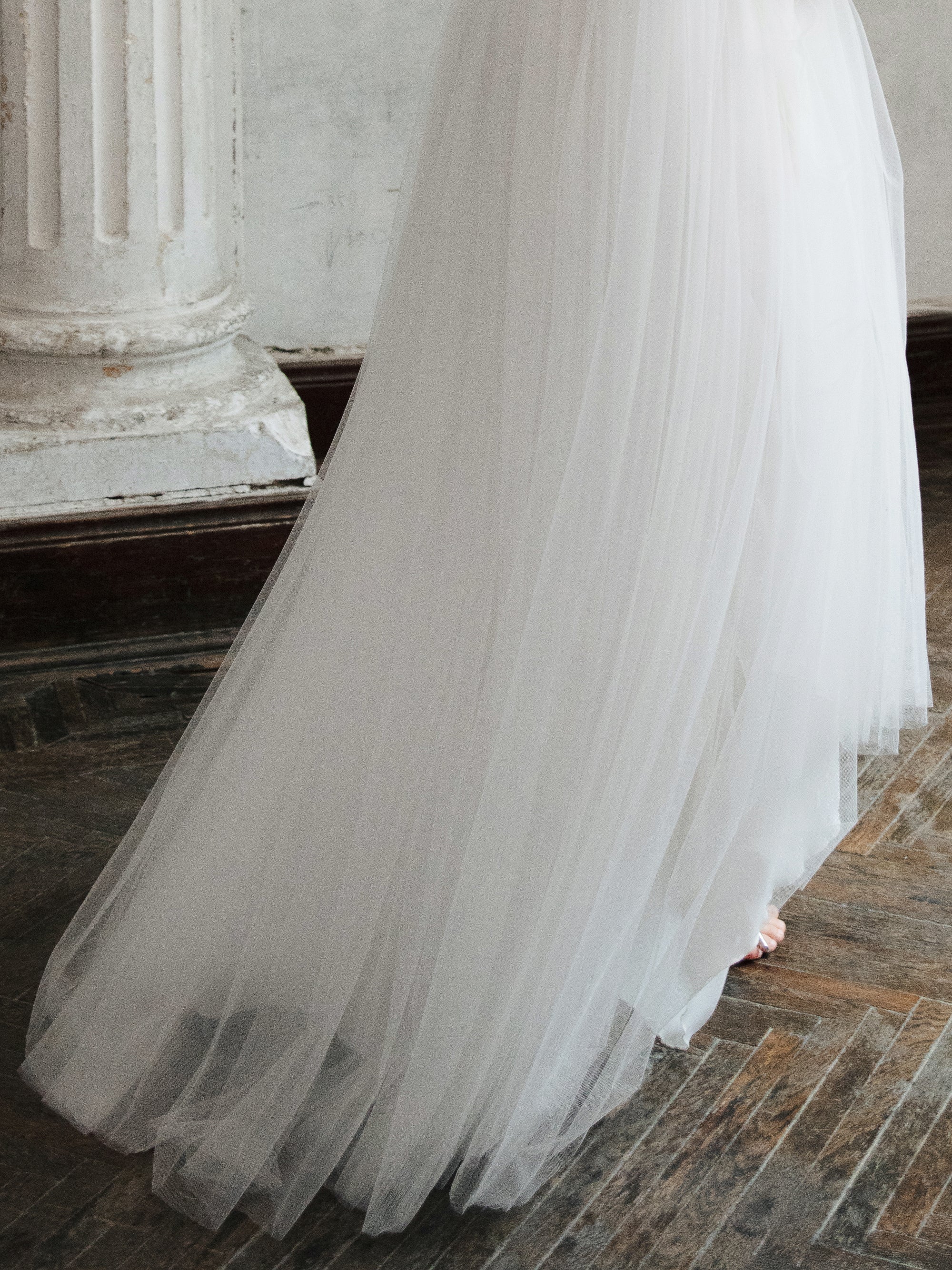 Tulle Skirt Two Piece Set - Corset Wedding Dress