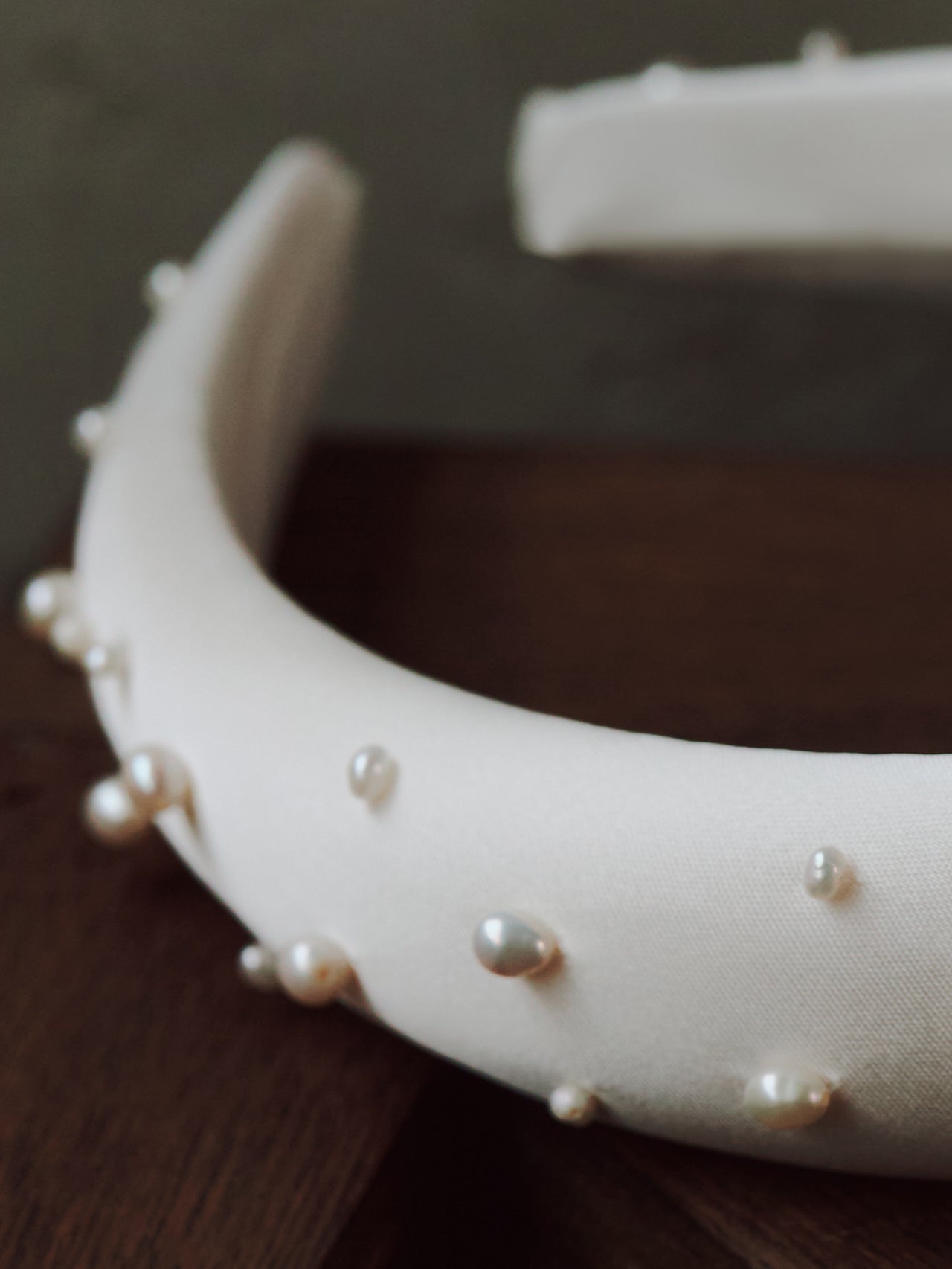 Freshwater Pearl Satin Bridal Headband