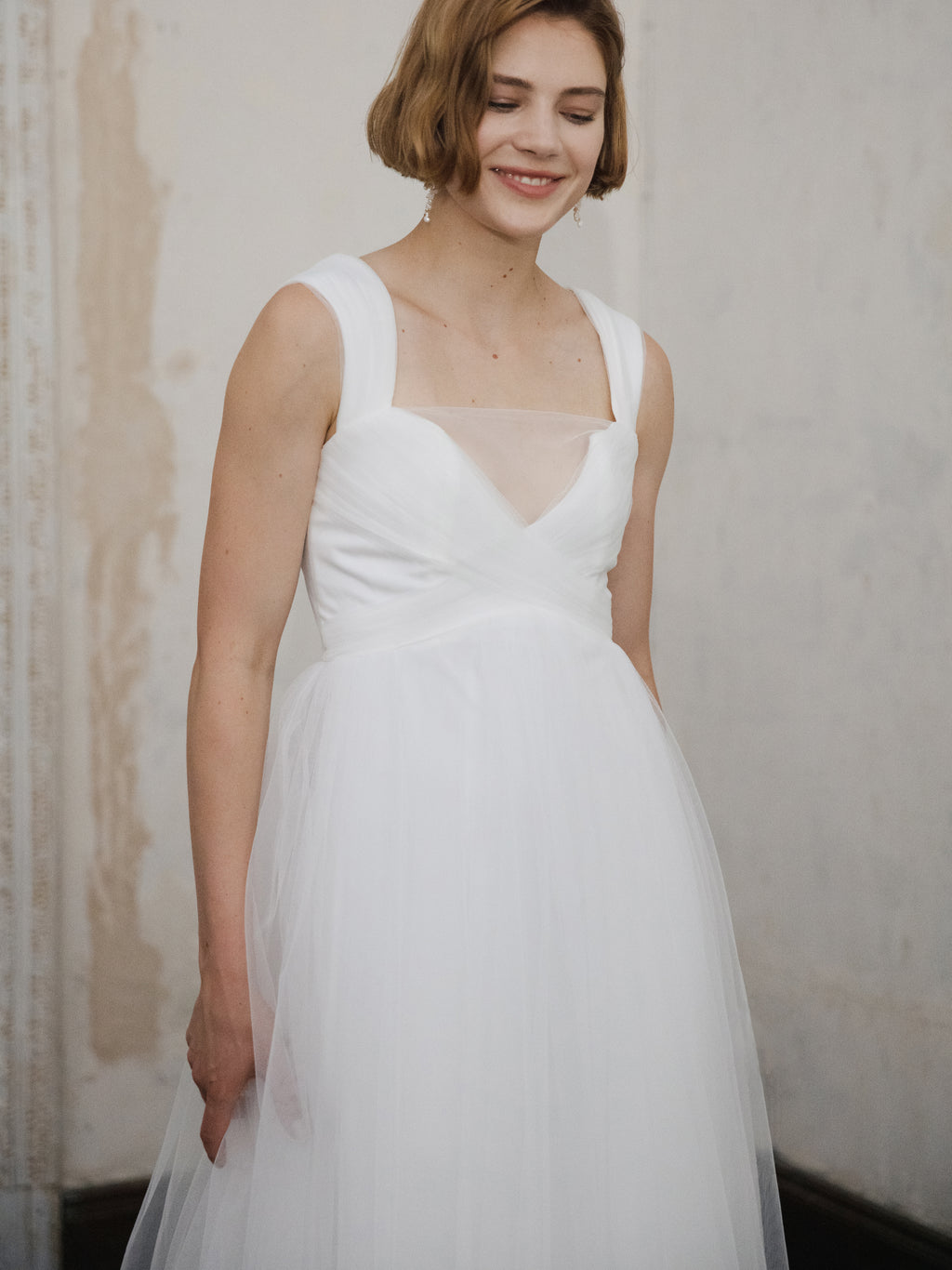Simple Tulle Wedding Dress