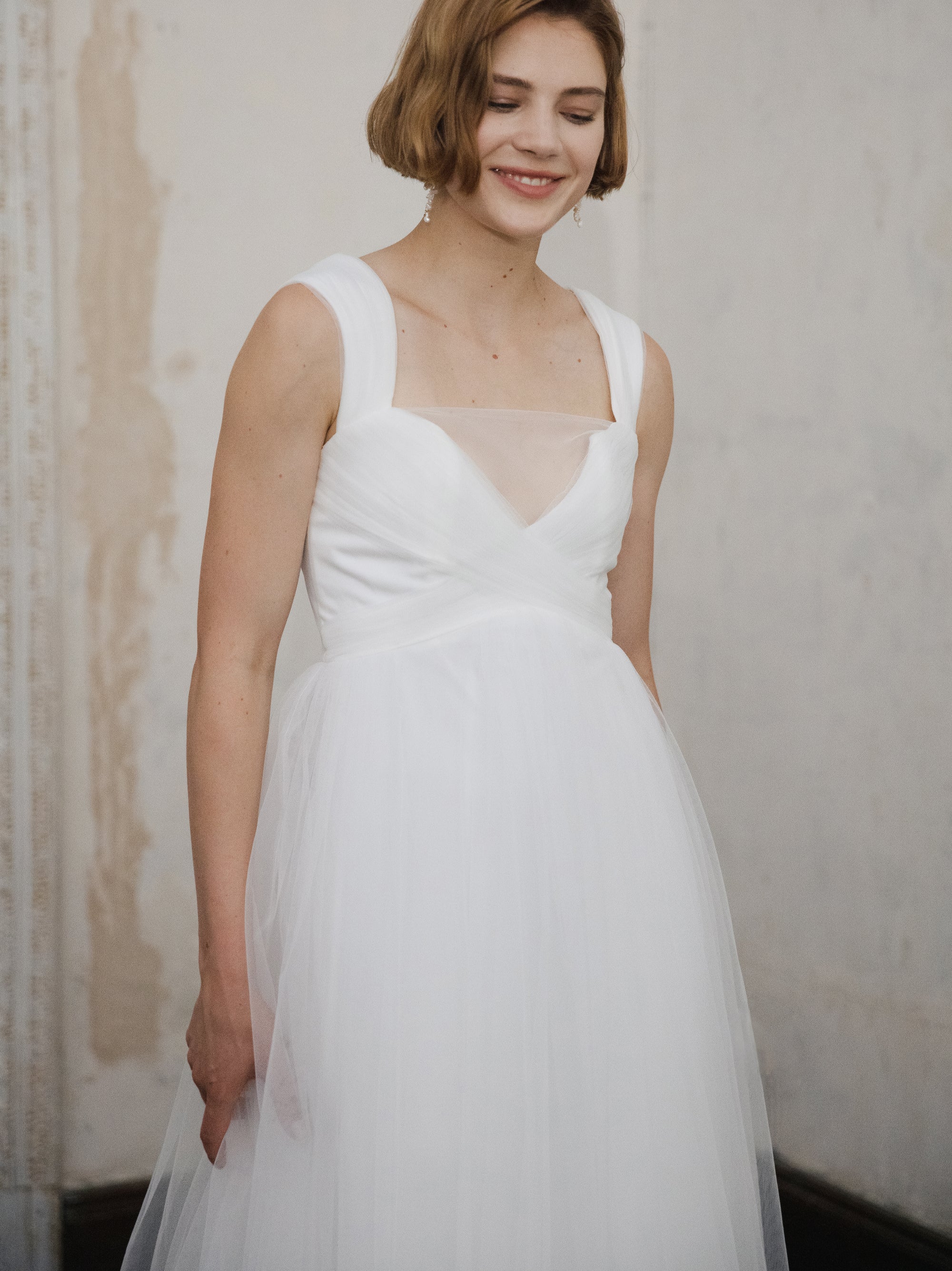 Simple Tulle Wedding Dress
