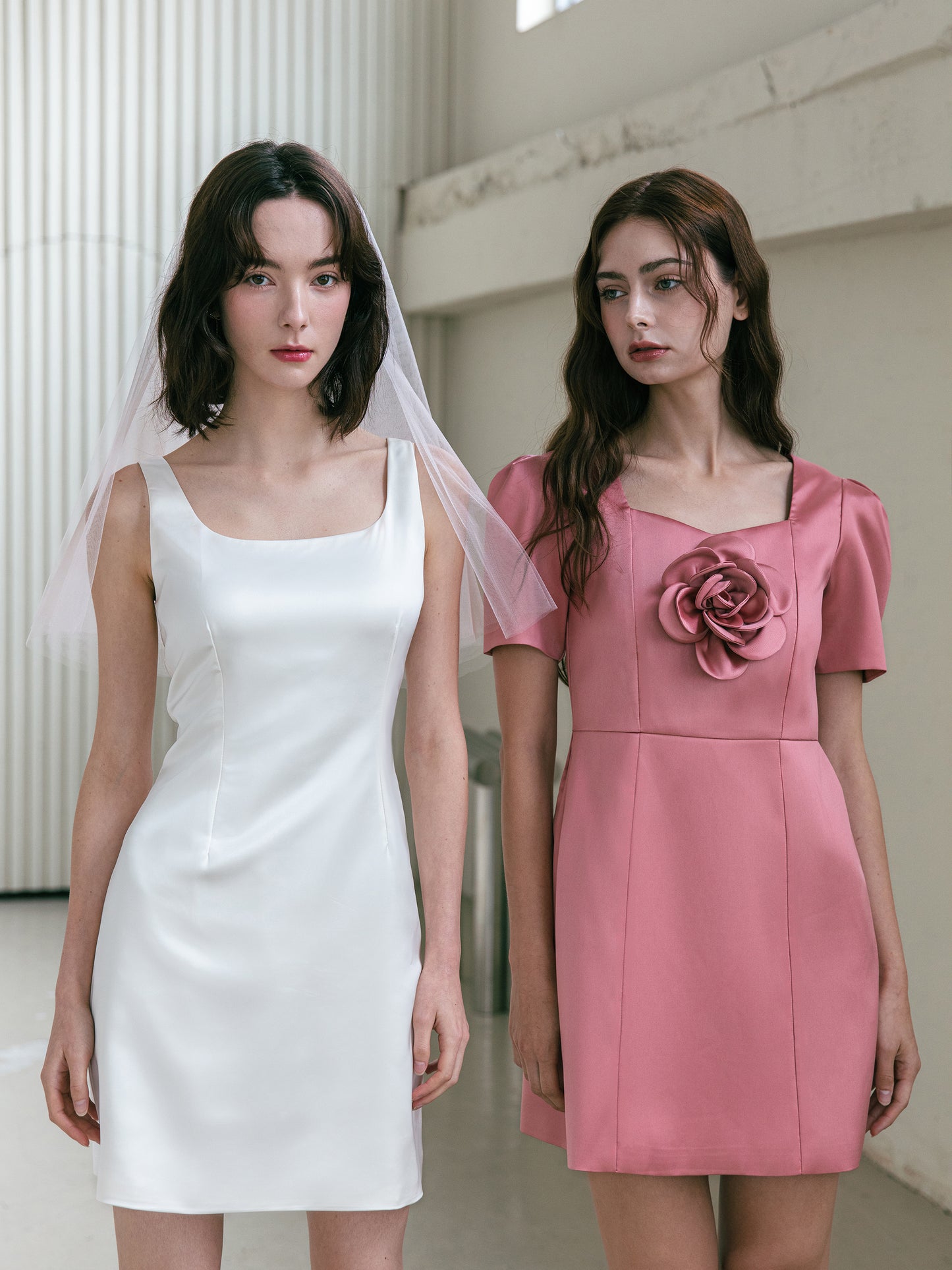 Floral Pink Dress Wedding