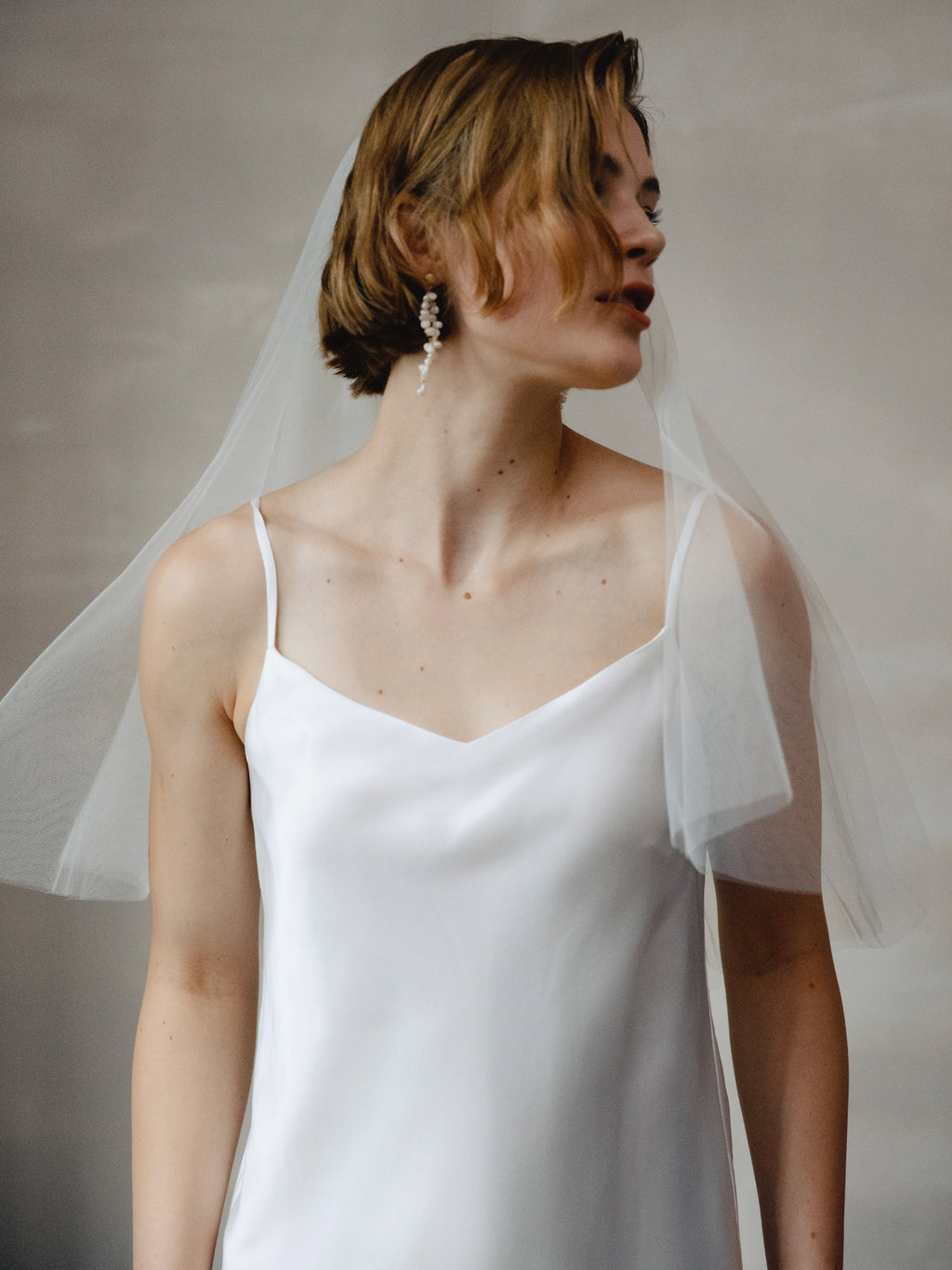 Asetete Satin Slip Wedding Dress