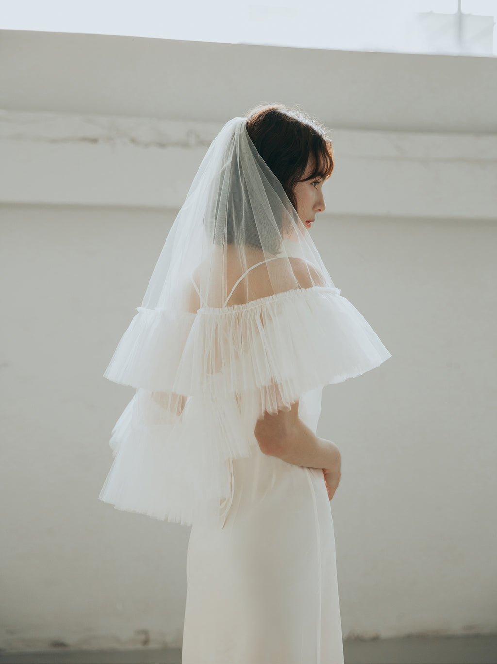 Ruffle Edge Statement Bridal Veil