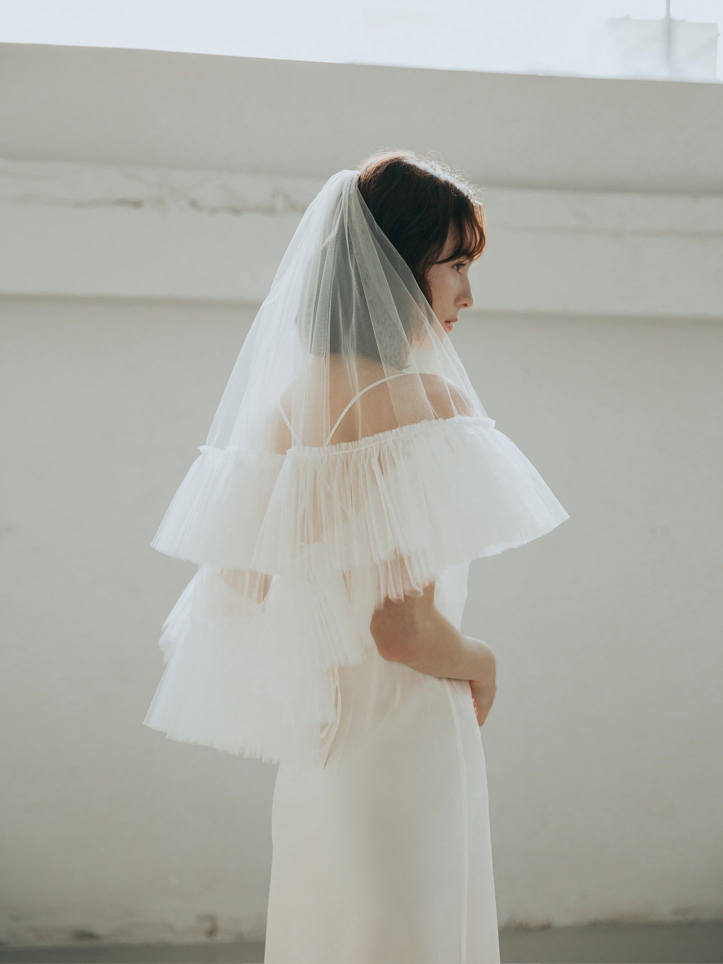 Frill Tulle Bridal Veil
