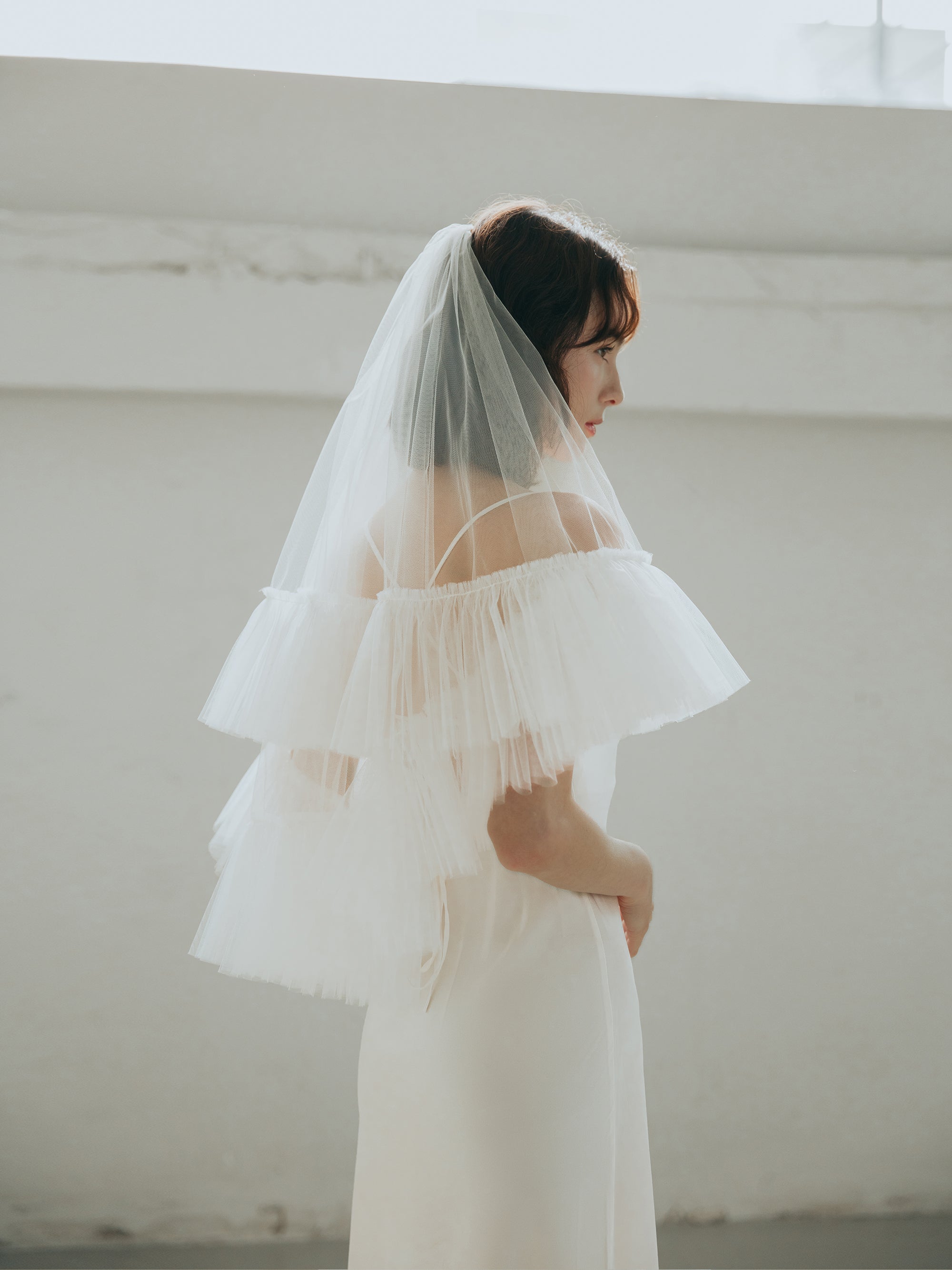 Ruffle Edge Statement Bridal Veil