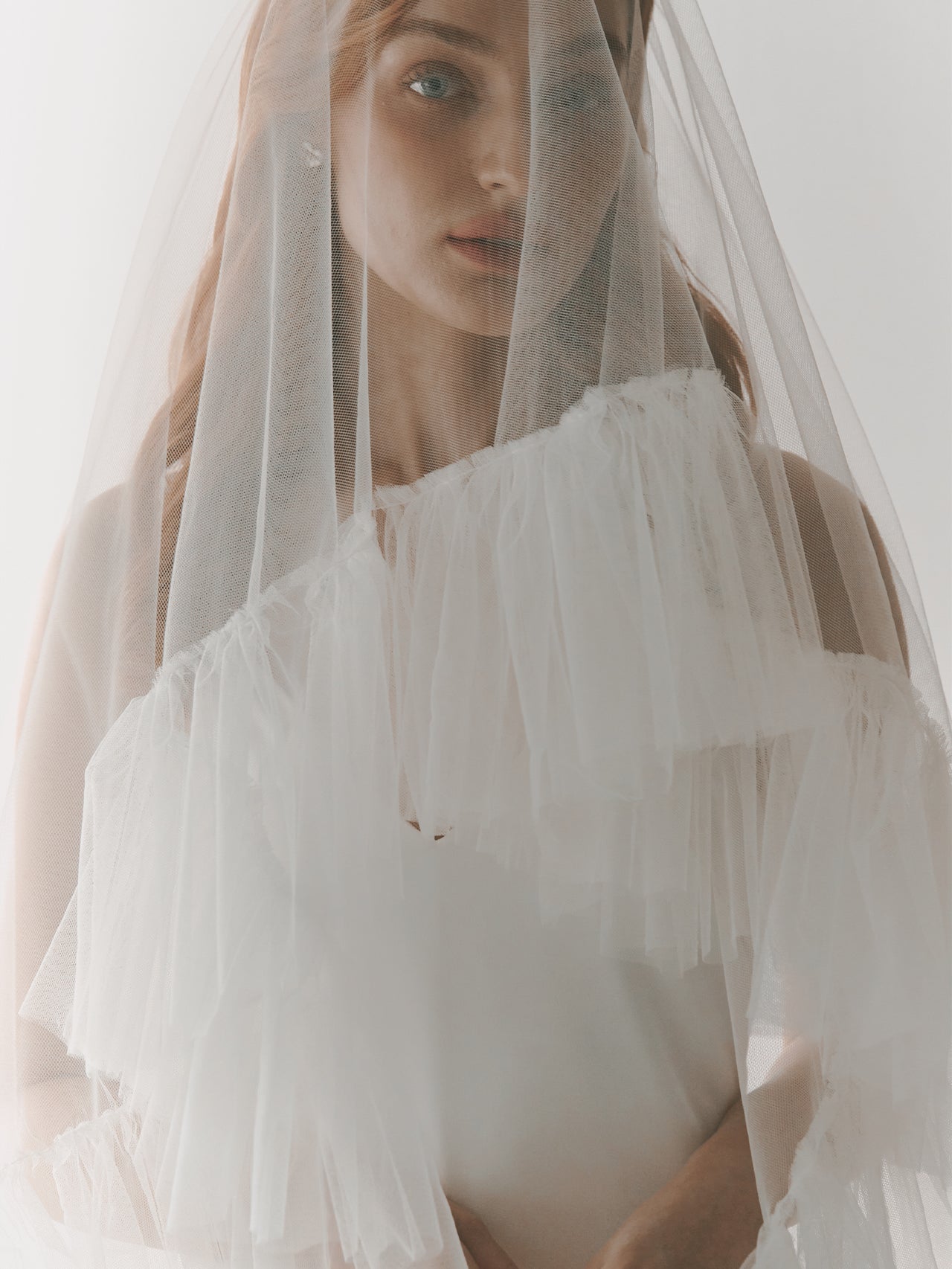 Ruffle Edge Bridal Veil