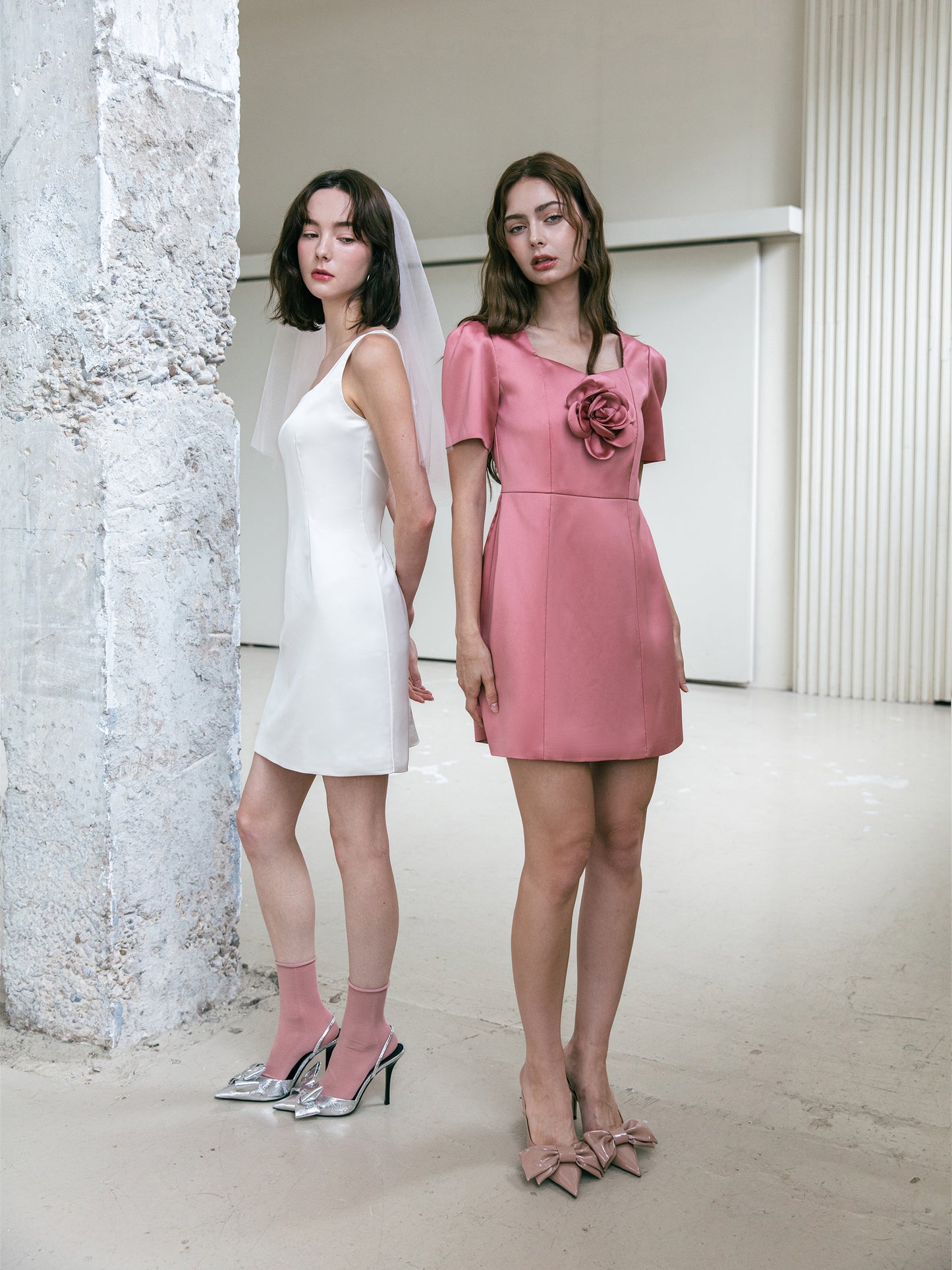 Floral Pink Dress Wedding