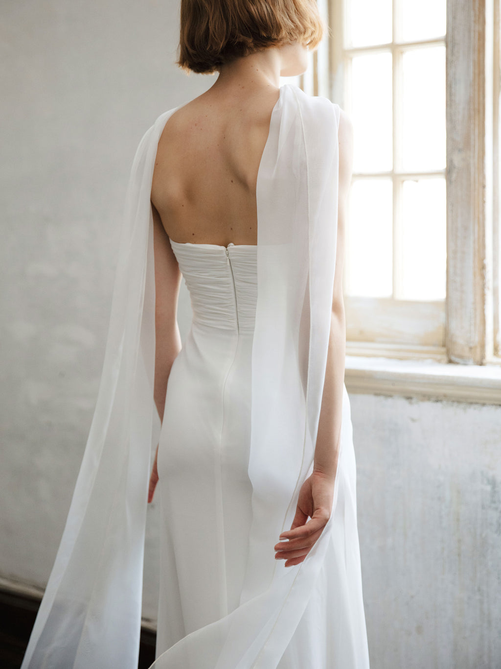 Strapless Modest Wedding Dress