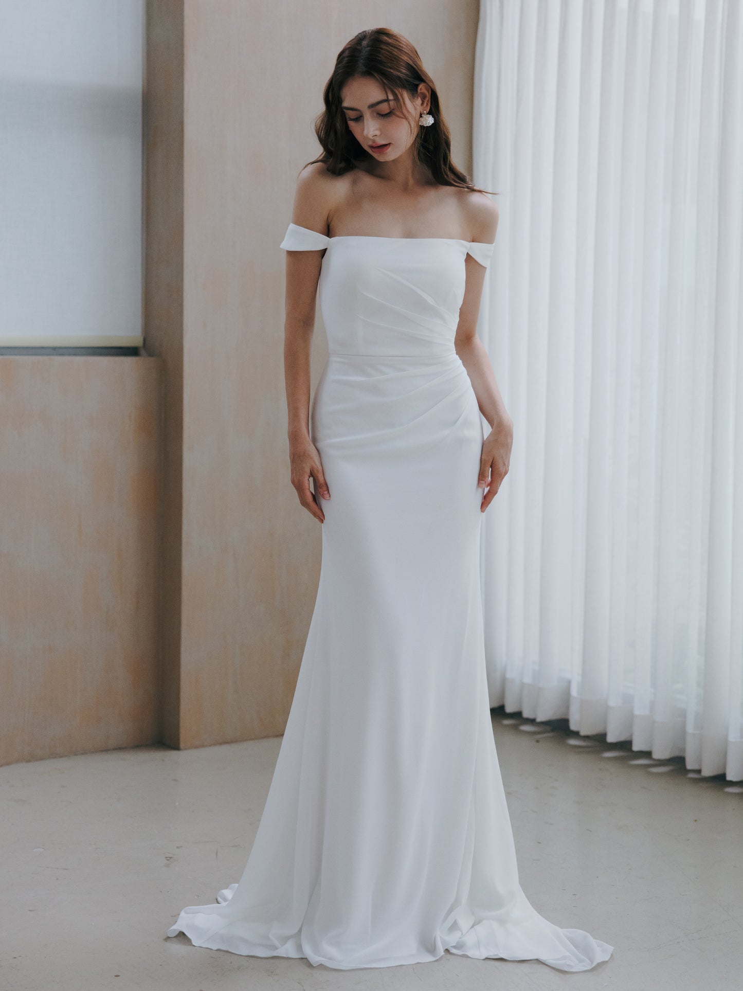 Off Shoulder Wedding Dress