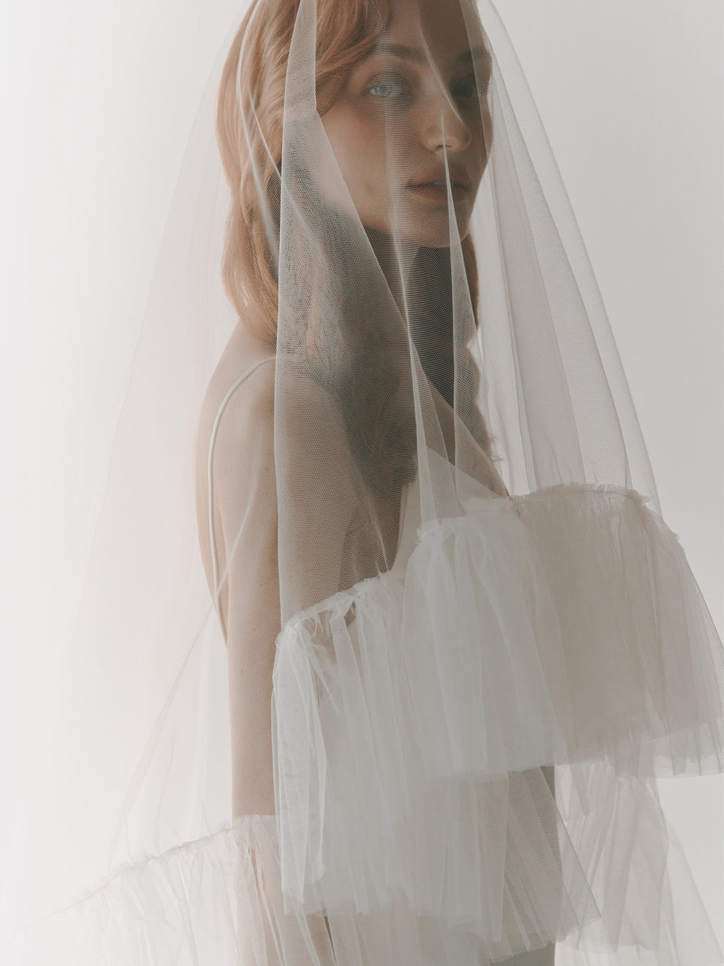 Ruffle Edge Bridal Veil