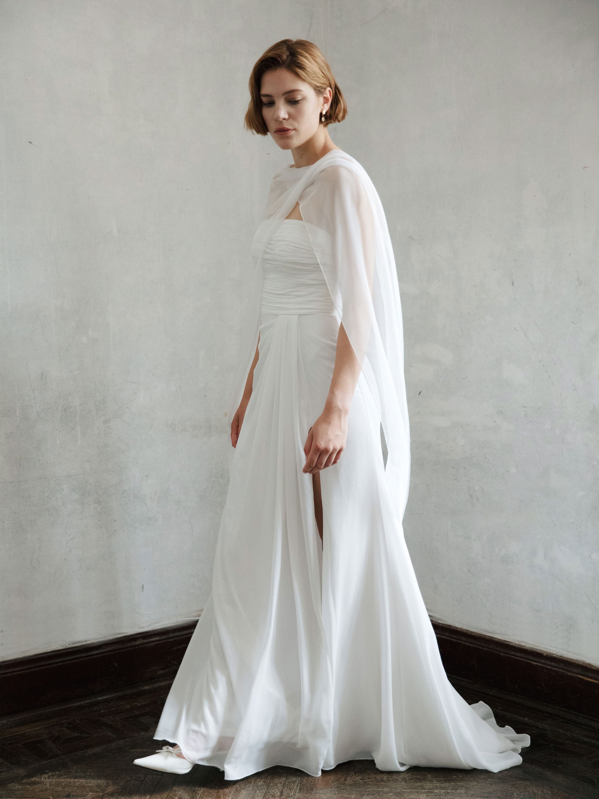 Strapless Modest Wedding Dress