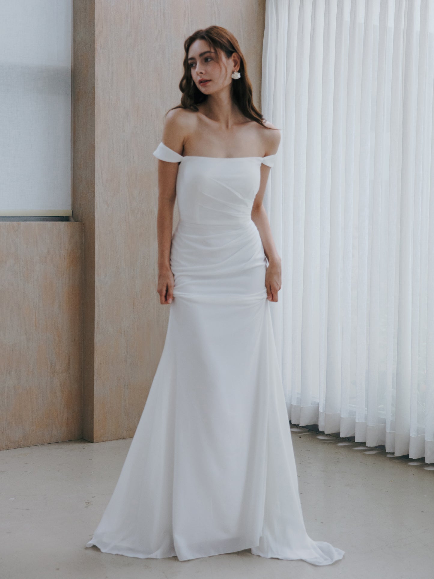 Off Shoulder Wedding Dress