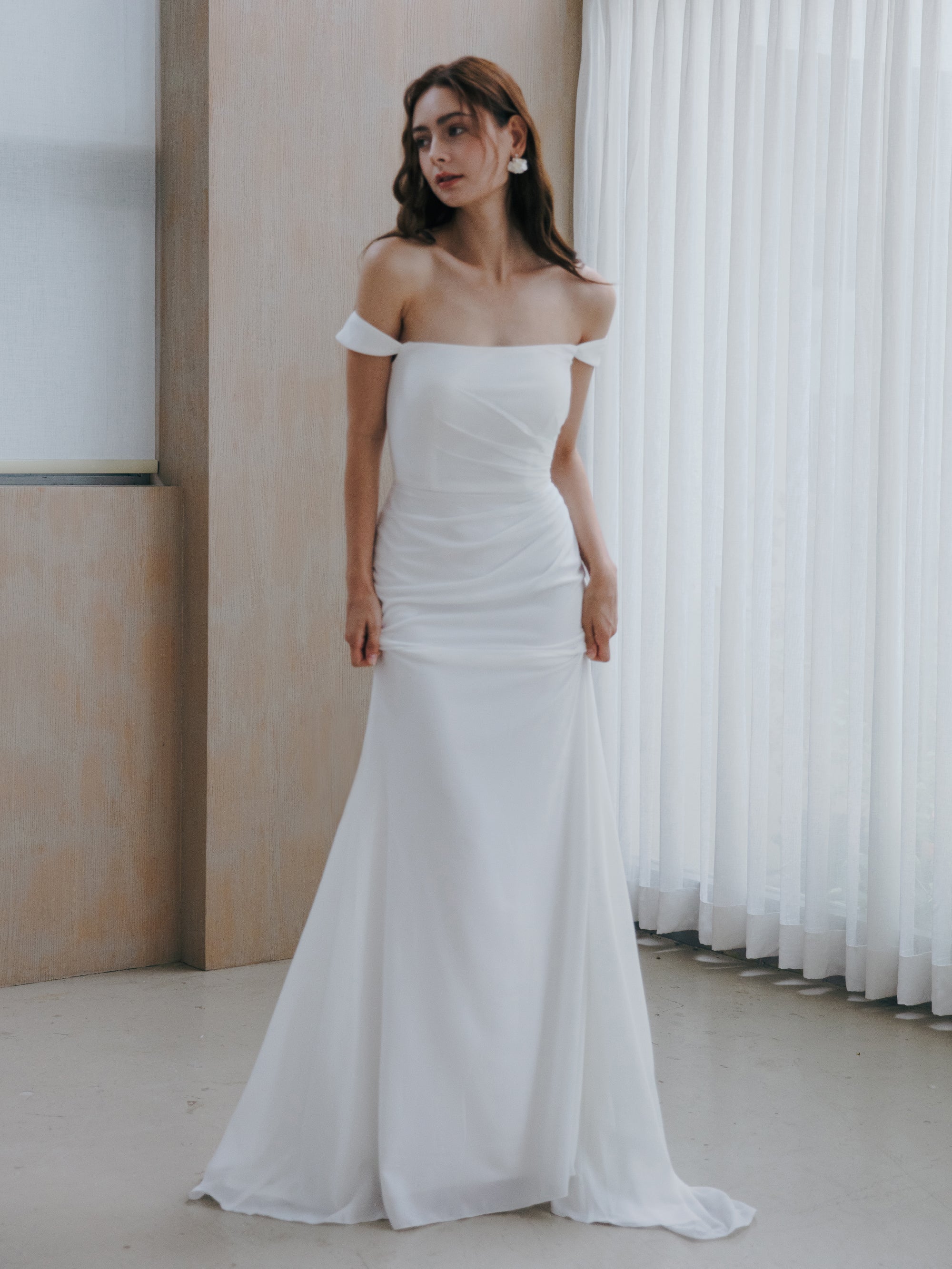 Off Shoulder Wedding Dress