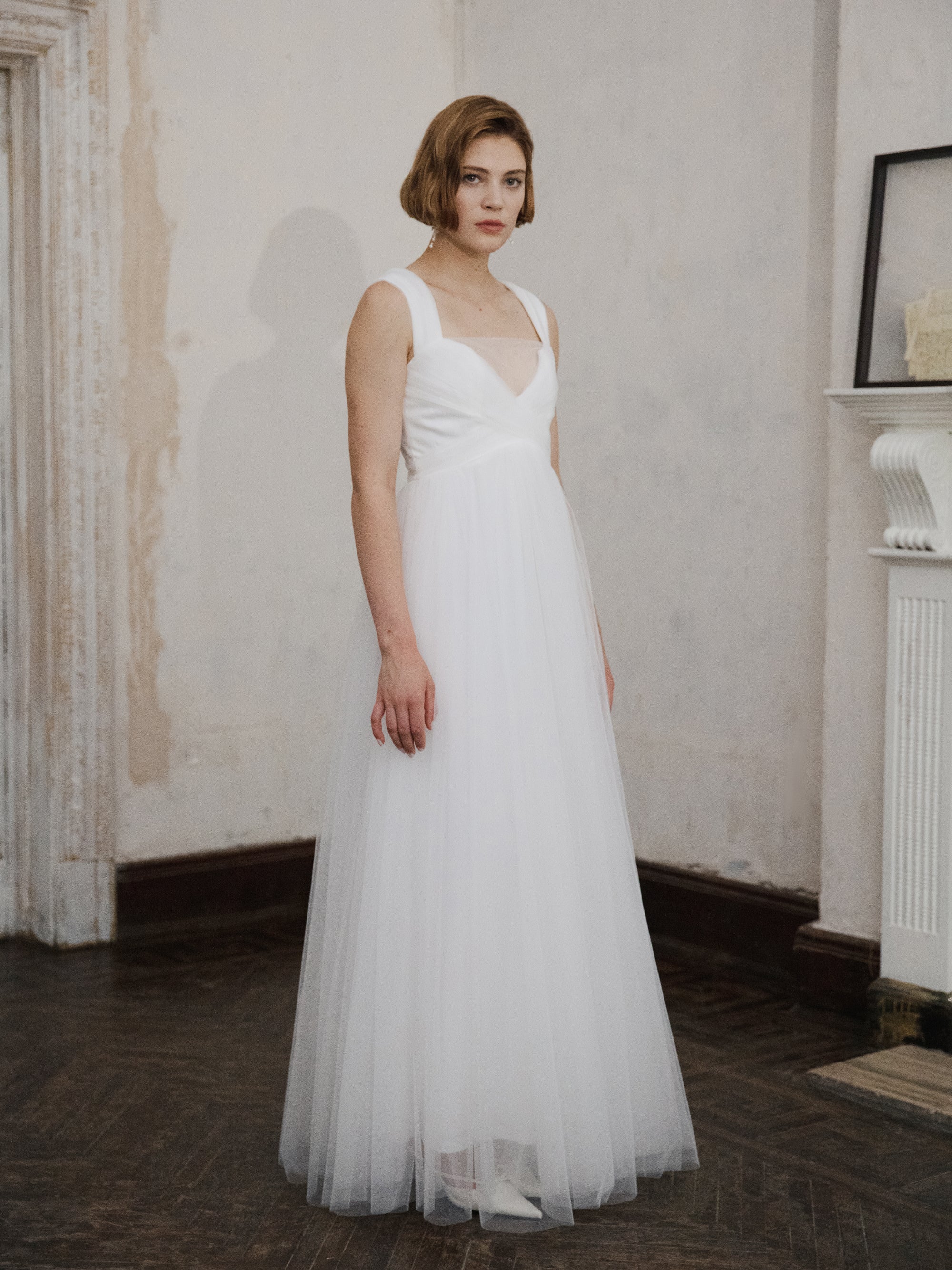 Simple Tulle Wedding Dress