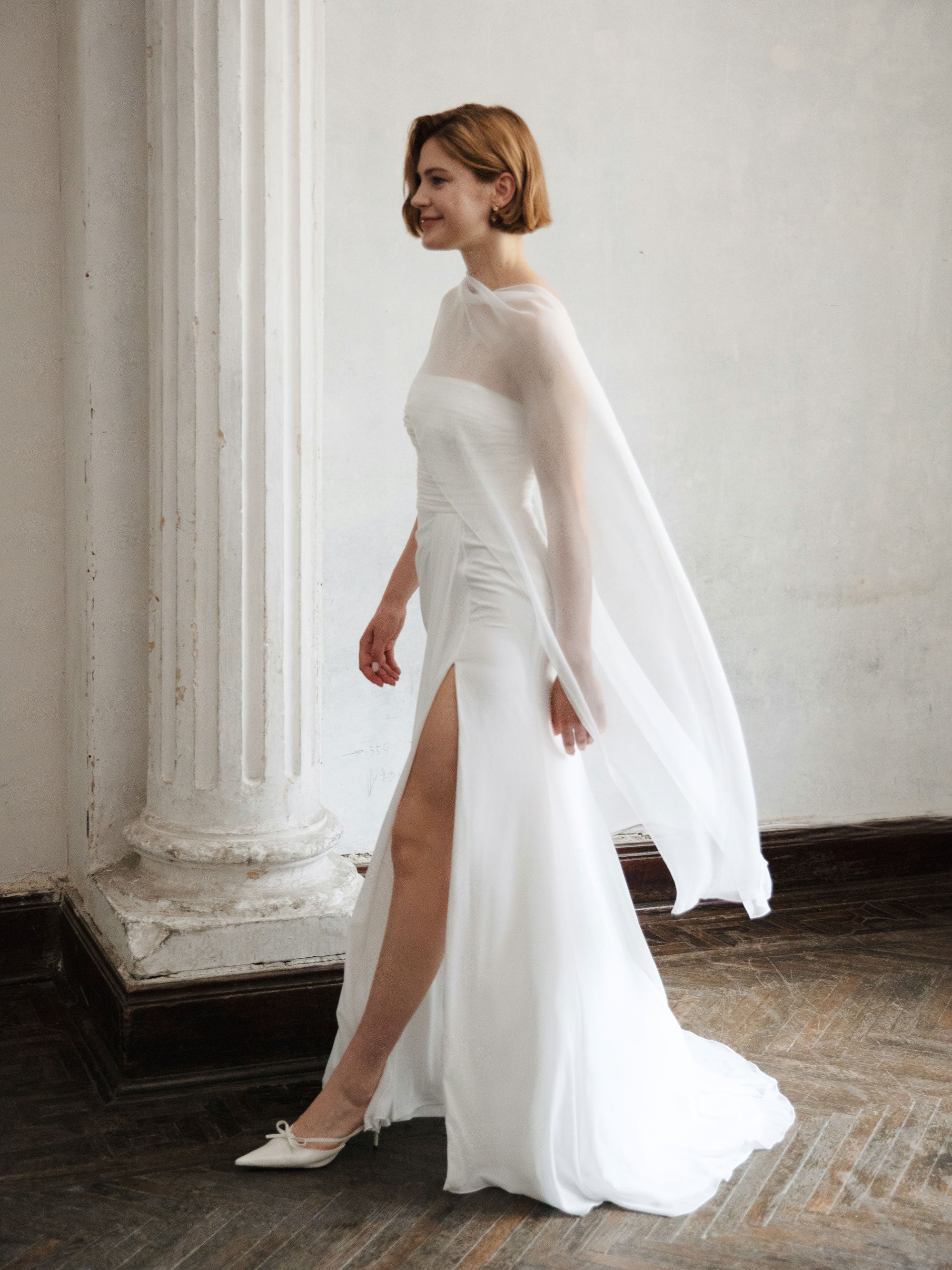 Strapless Modest Wedding Dress