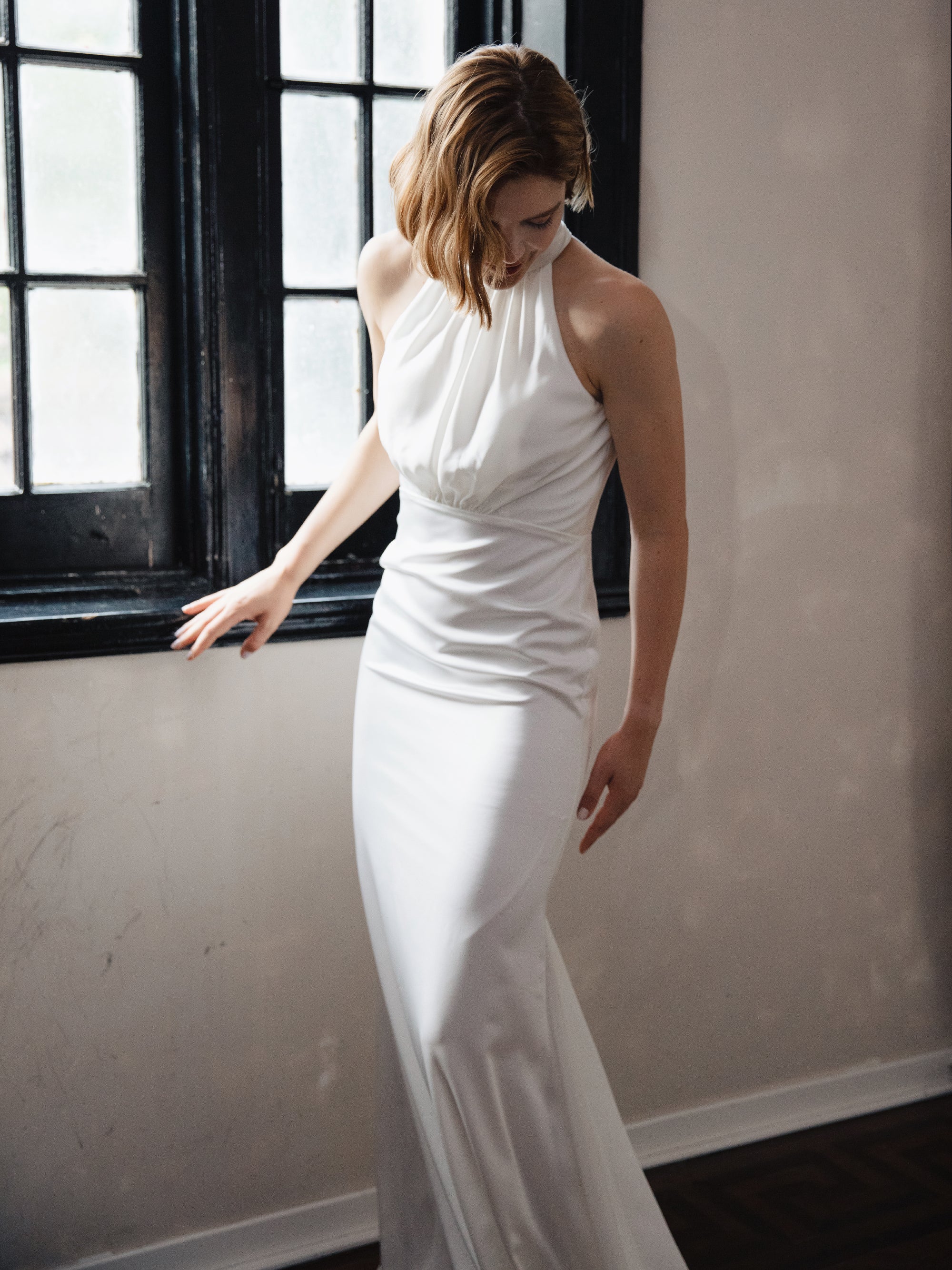 Minimalist Halter Wedding Dress