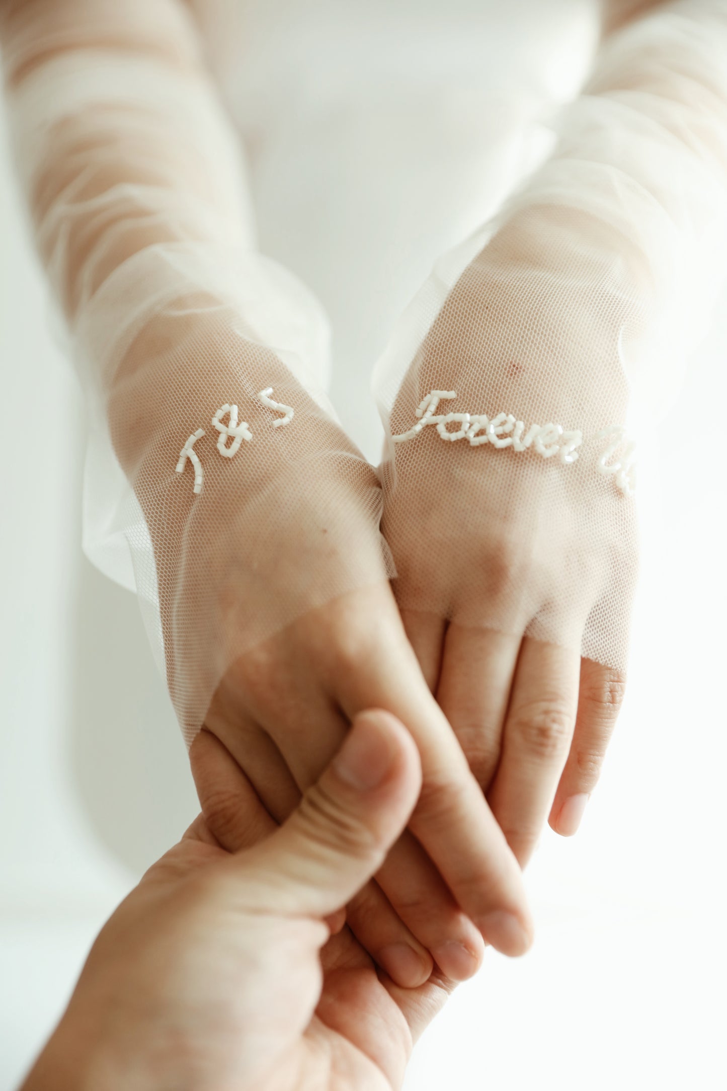 Personalized Fingerless Gloves Tulle Sleeves