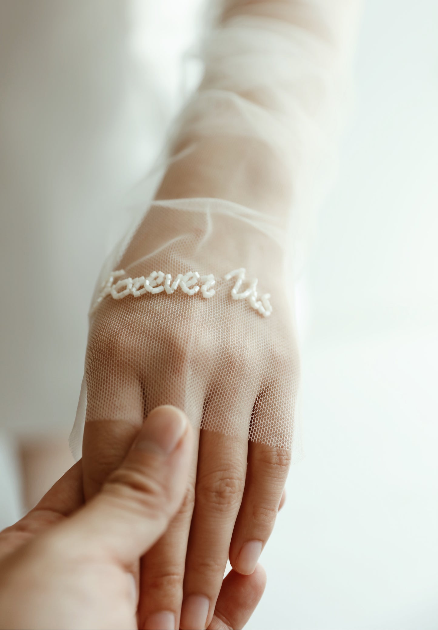 Personalized Fingerless Gloves Tulle Sleeves