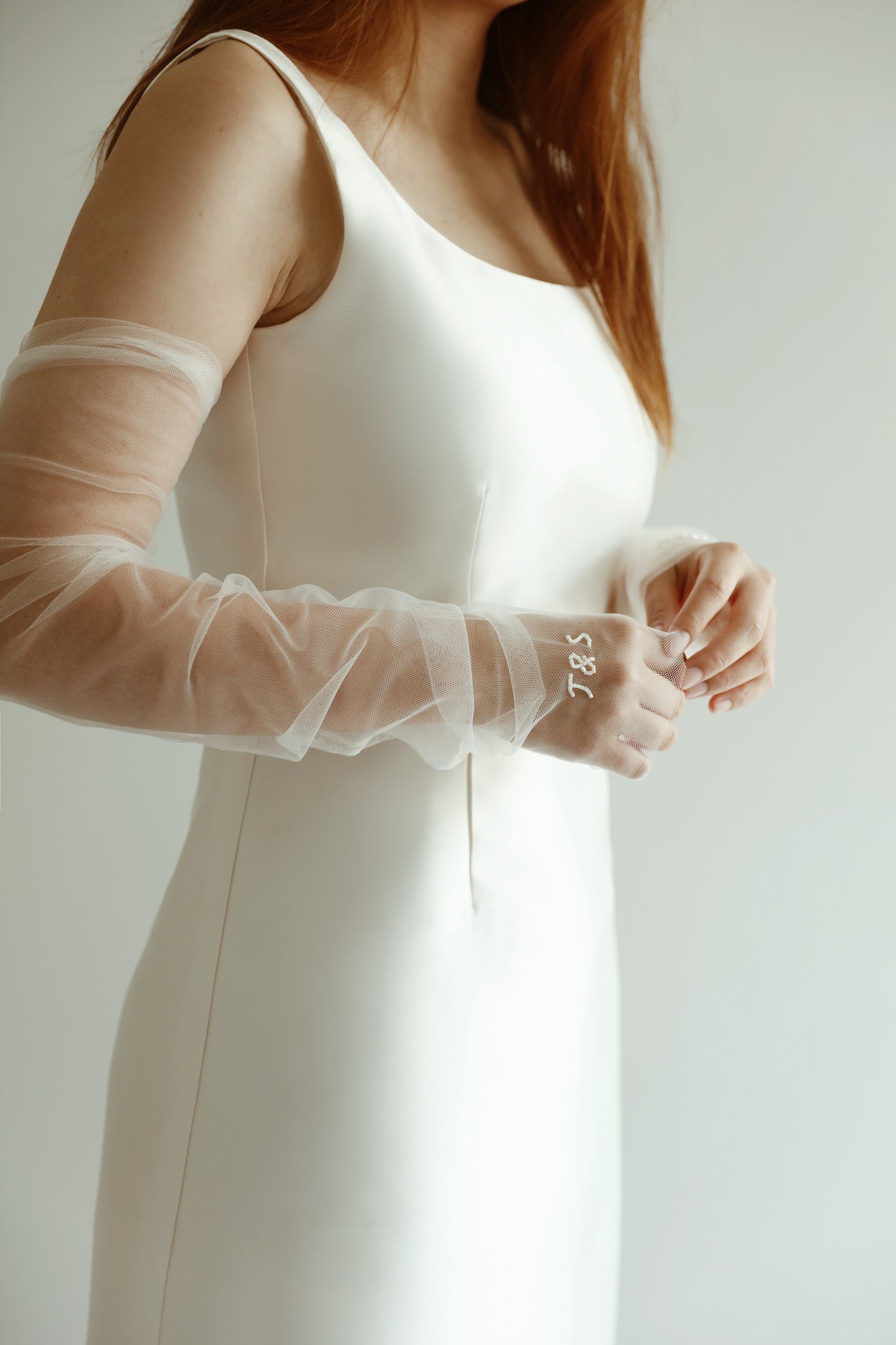Personalized Fingerless Gloves Tulle Sleeves