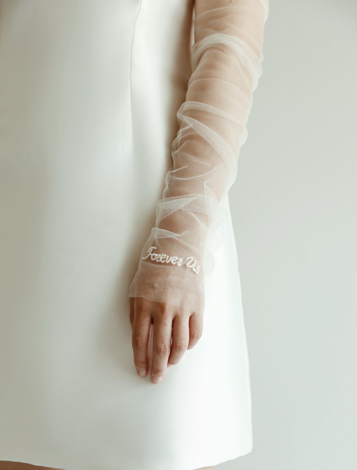 Personalized Fingerless Gloves Tulle Sleeves
